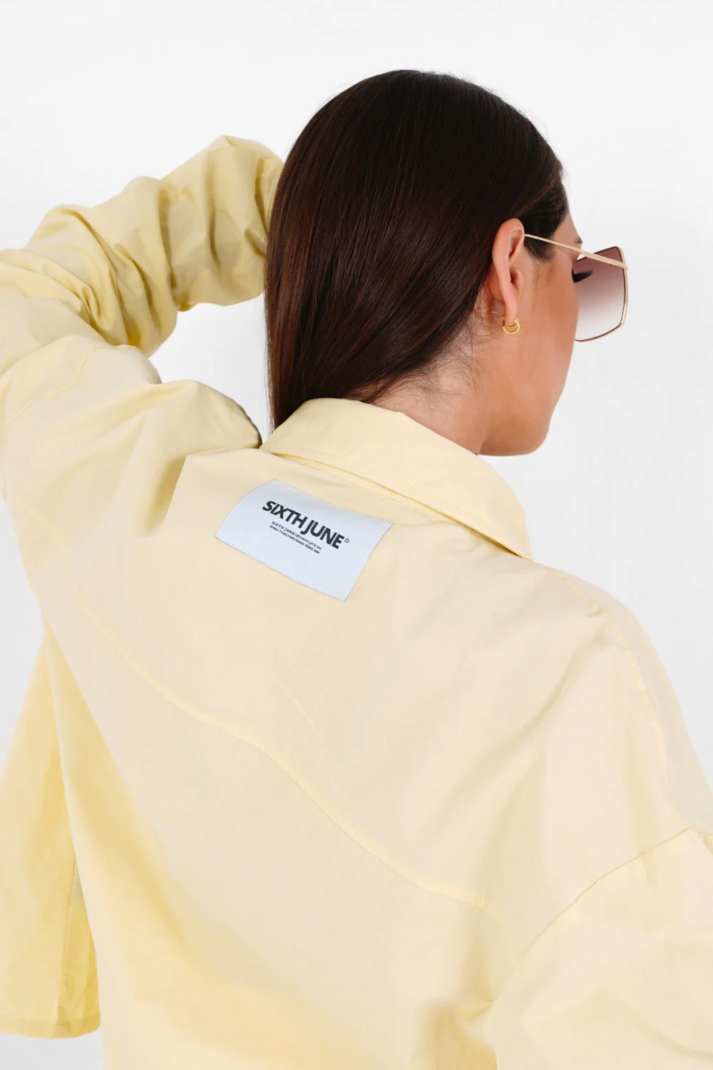 Chemise manches longues jaune - Image 3