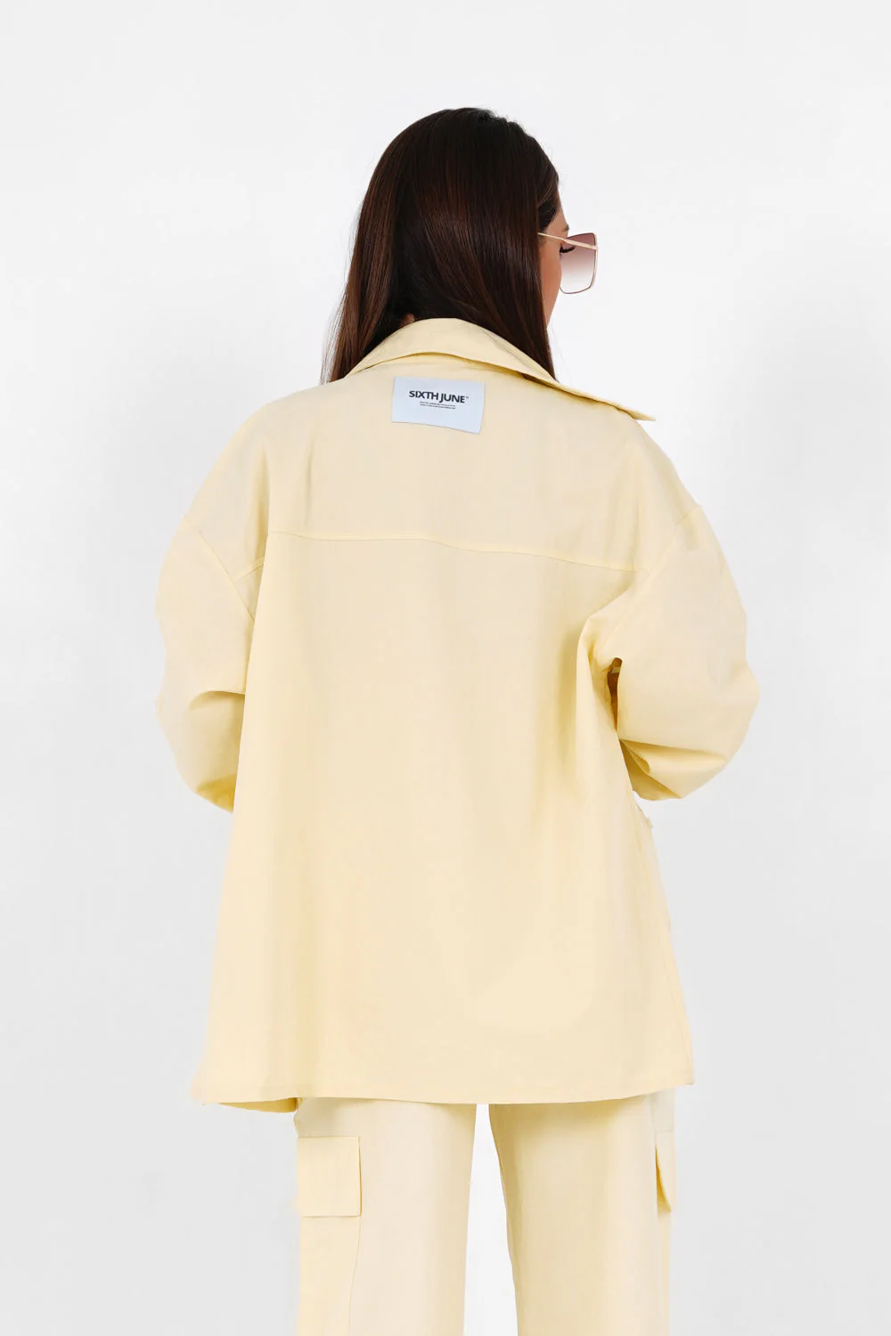 Chemise manches longues jaune - Image 5