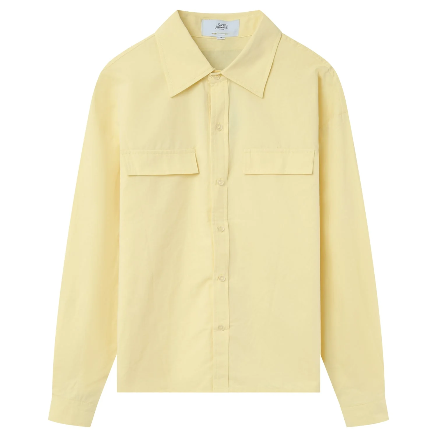 Chemise manches longues jaune - Image 7