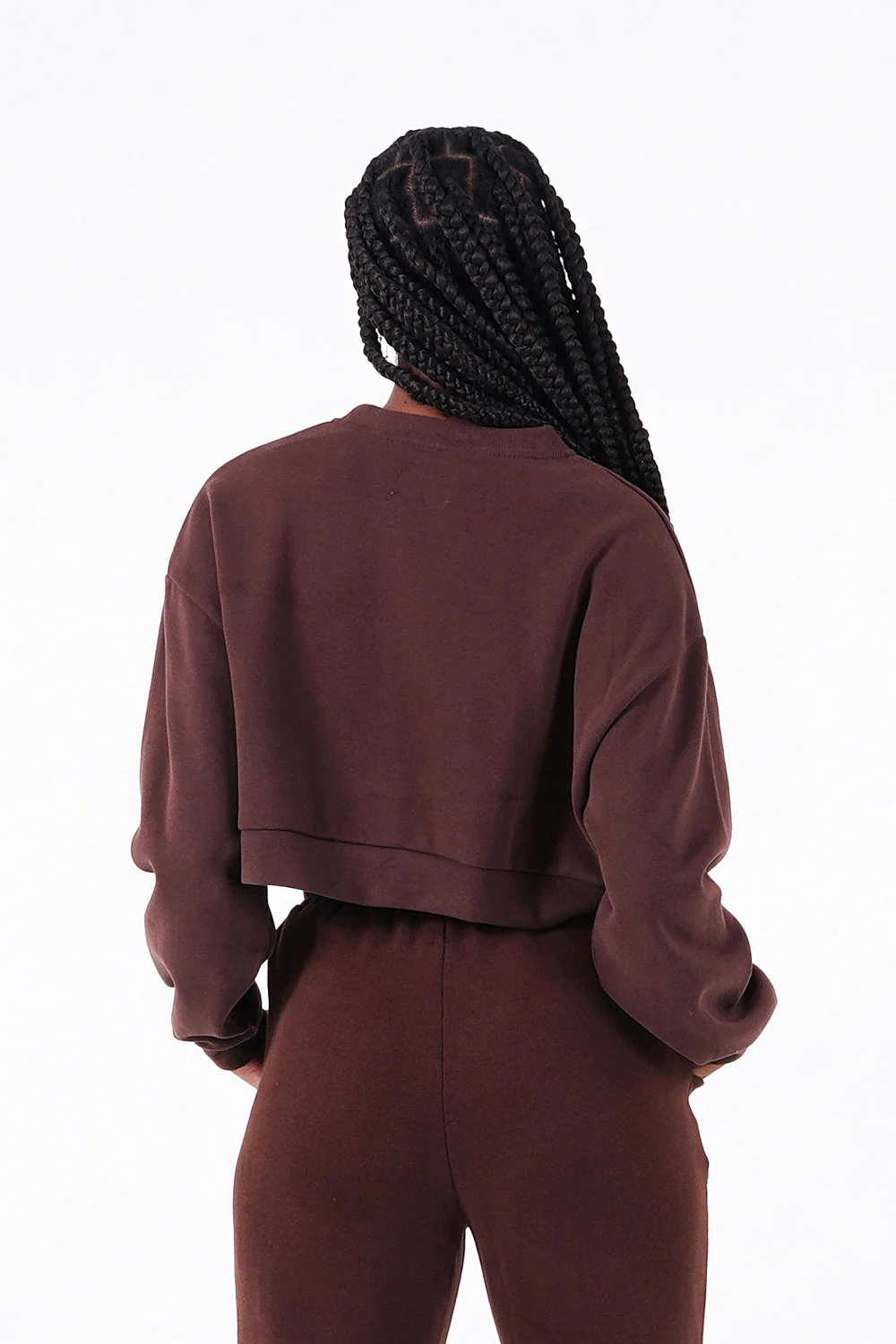 Sweatshirt signature molletonnée Marron foncé - Image 4