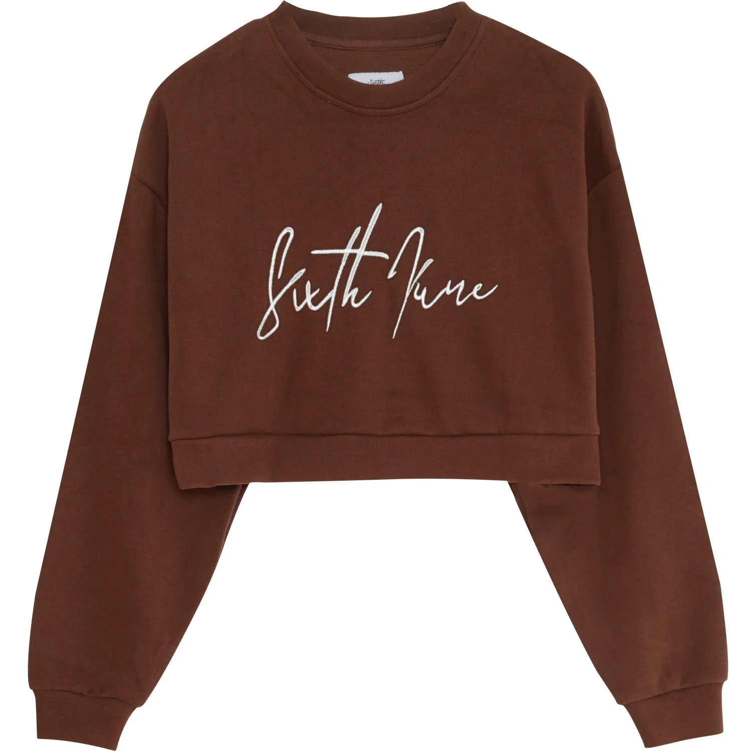 Sweatshirt signature molletonnée Marron foncé - Image 5