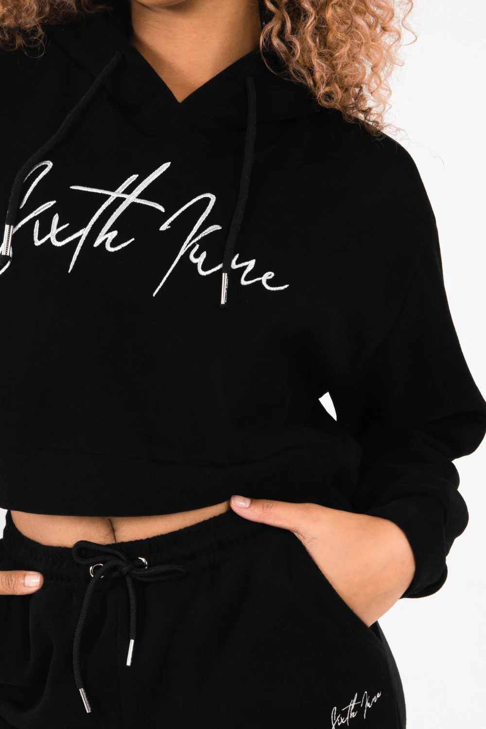 Sweatshirt capuche molletonné Noir - Image 3