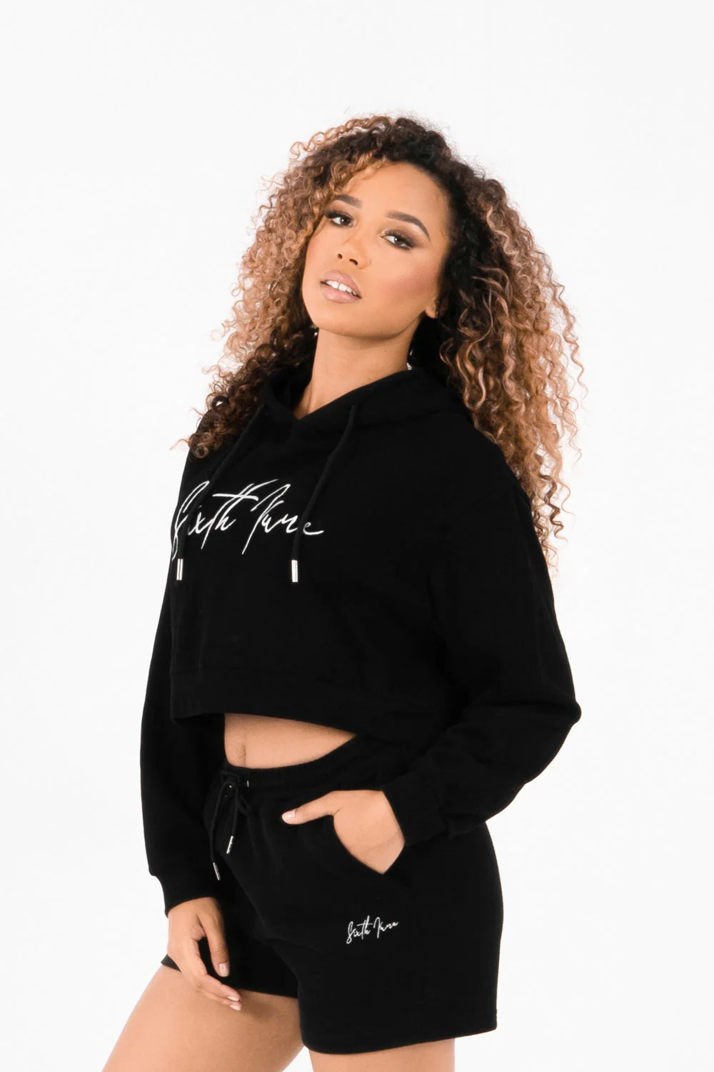 Sweatshirt capuche molletonné Noir - Image 4