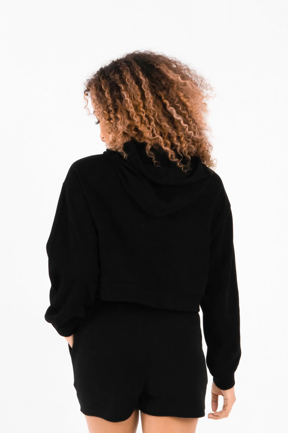 Sweatshirt capuche molletonné Noir - Image 5
