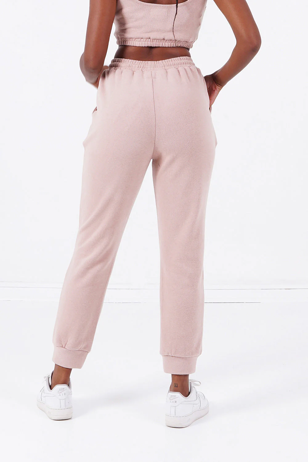 Jogging signature molletonnée Beige clair - Image 4
