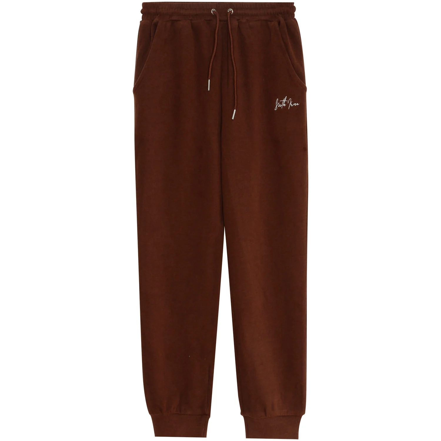 Jogging signature molletonnée Marron foncé - Image 5