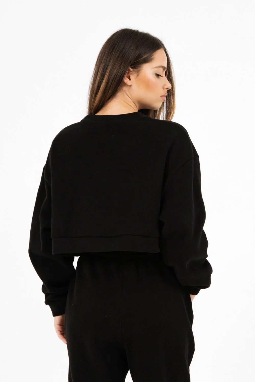 Sweatshirt signature molletonné noir - Image 5