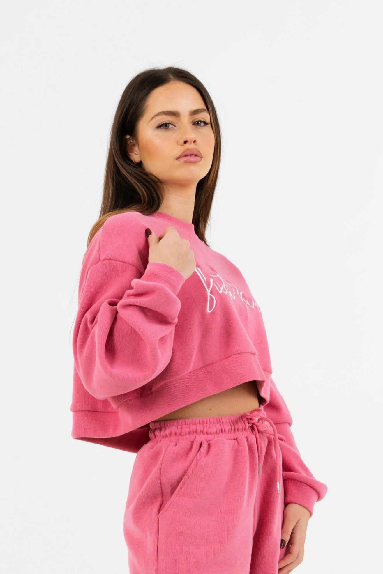 Sweatshirt signature molletonné Rose - Image 4