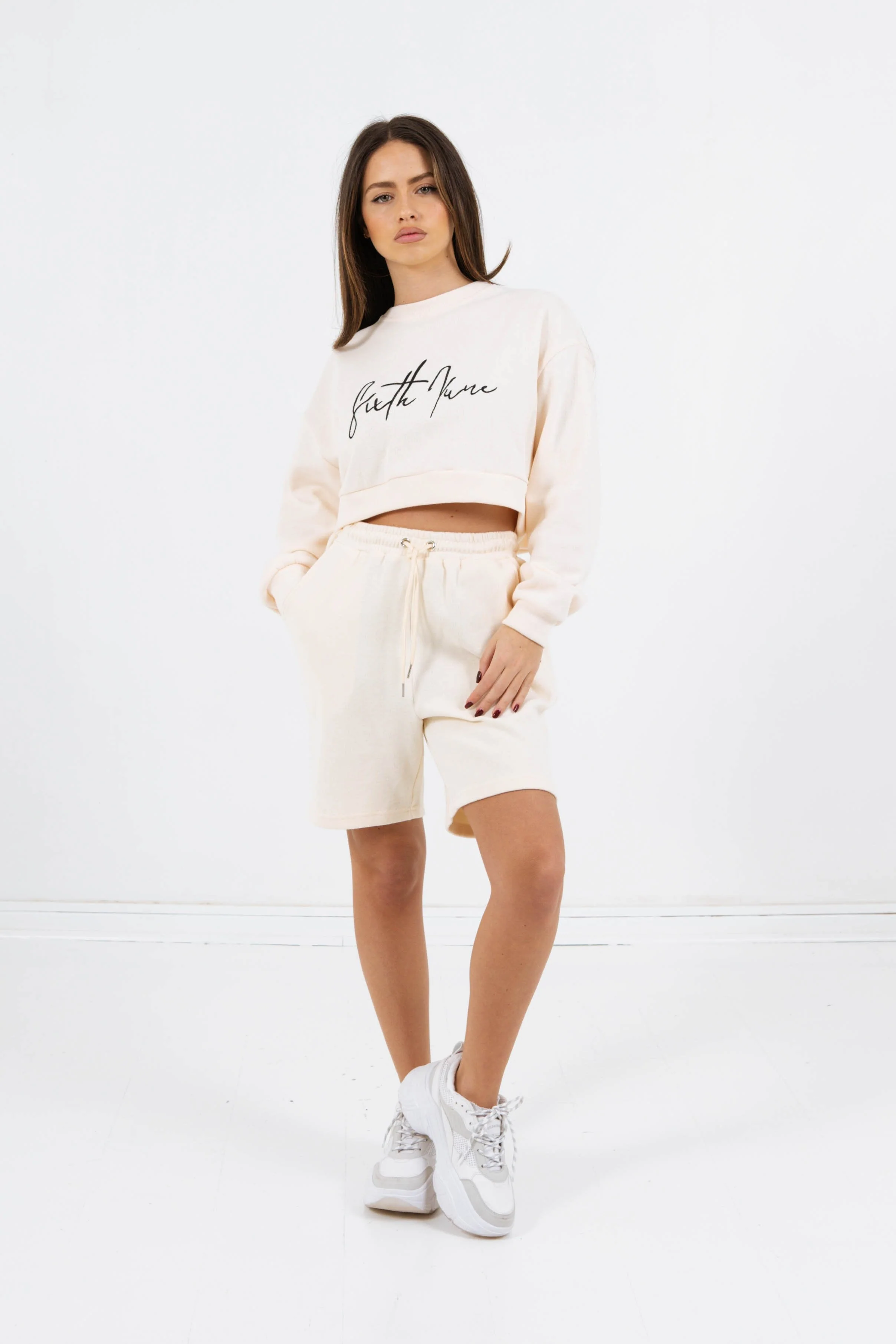 Sweatshirt signature molletonné jaune pâle - Image 6