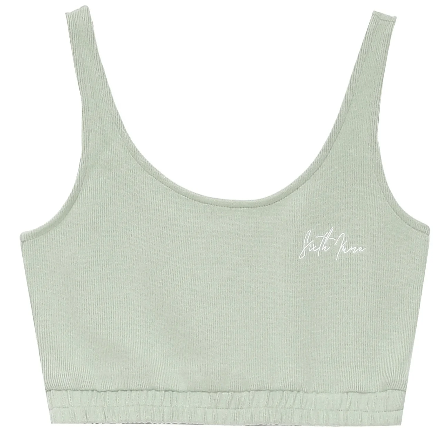 Brassière signature molletonné vert pastel - Image 2