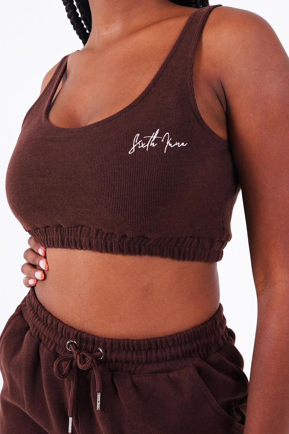 Brassière signature molletonnée Marron - Image 3