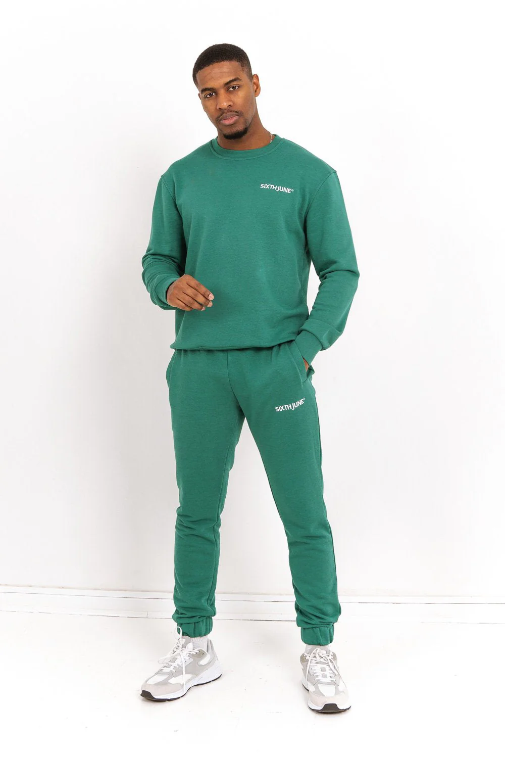 Sweatshirt soft logo brodé Vert foncé - Image 2