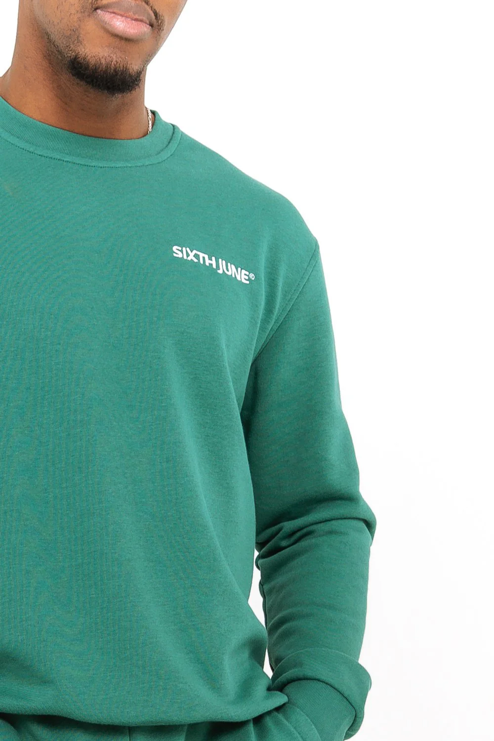 Sweatshirt soft logo brodé Vert foncé - Image 3