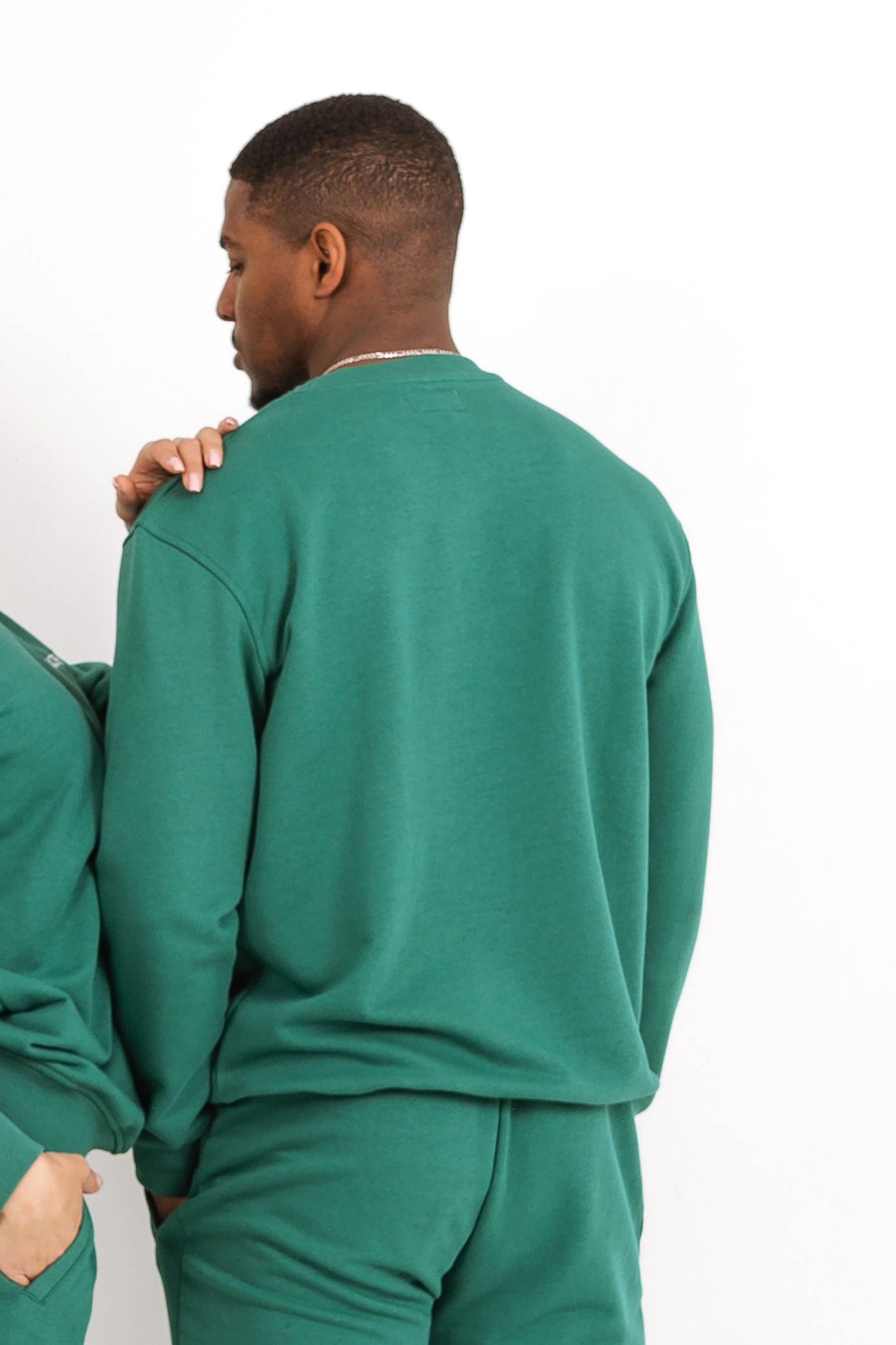 Sweatshirt soft logo brodé Vert foncé - Image 5