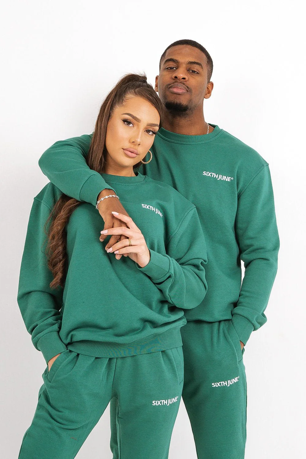 Sweatshirt soft logo brodé Vert foncé - Image 7