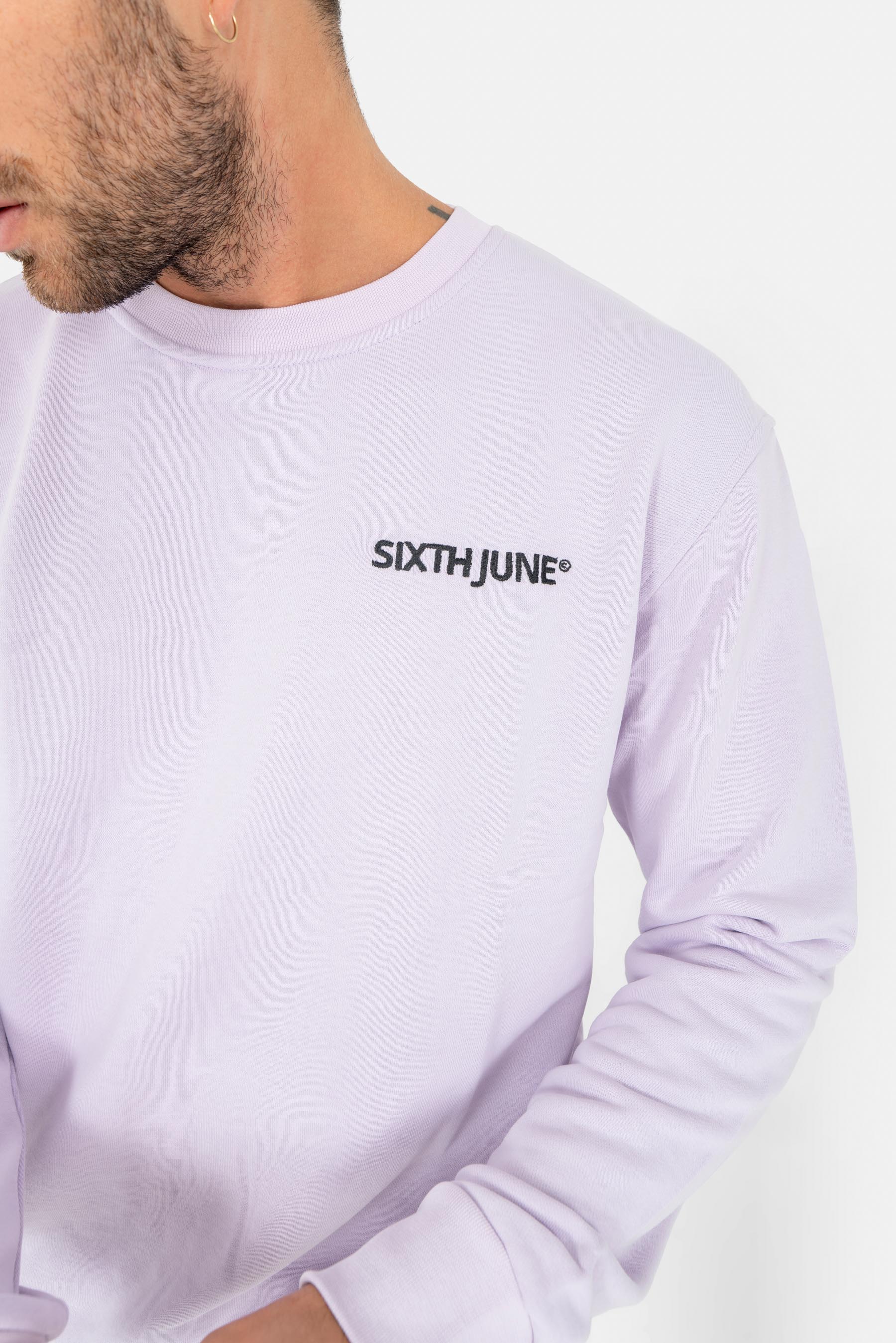 Sweatshirt soft logo brodé Violet - Image 4