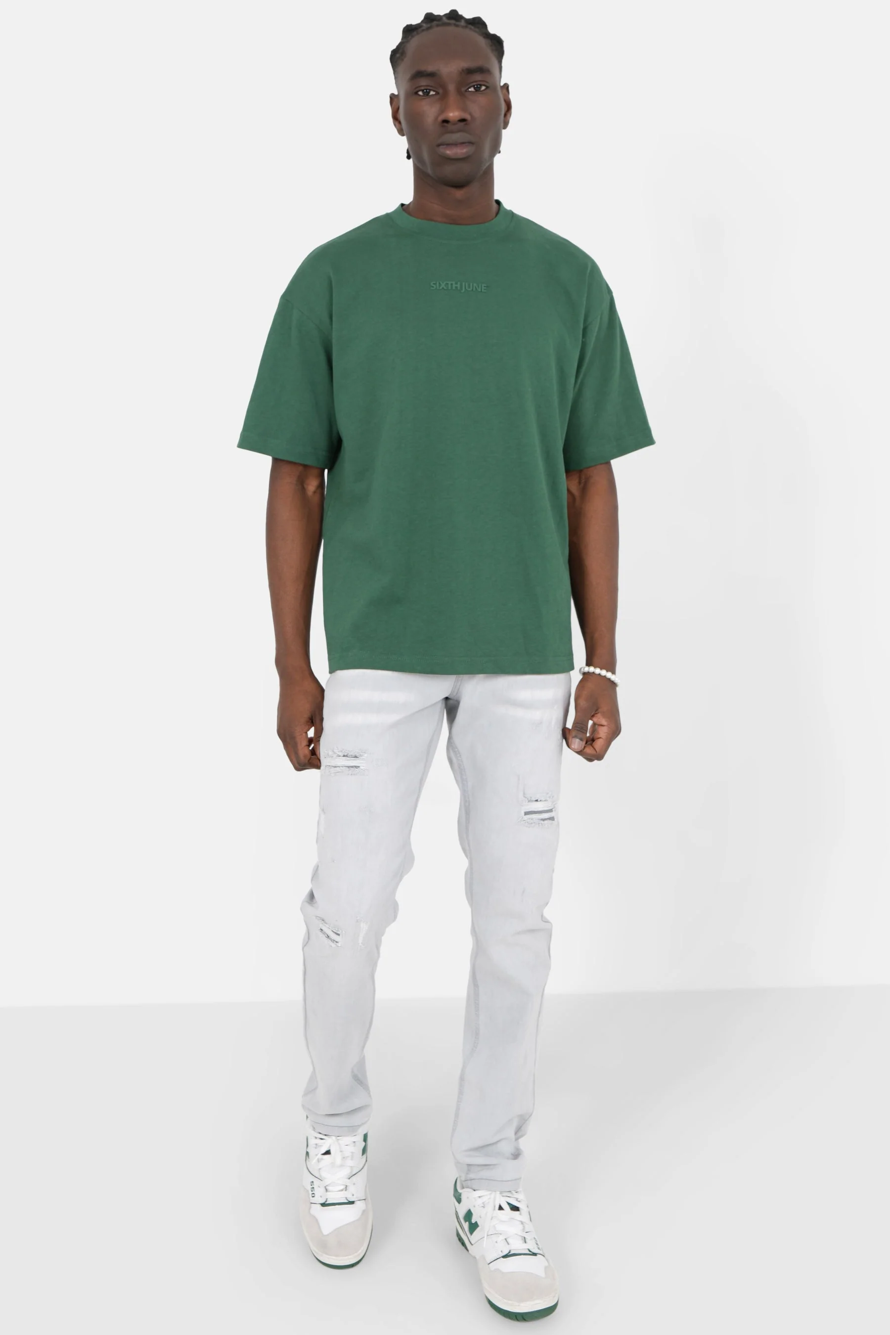 T-shirt logo gomme Vert foncé - Image 2
