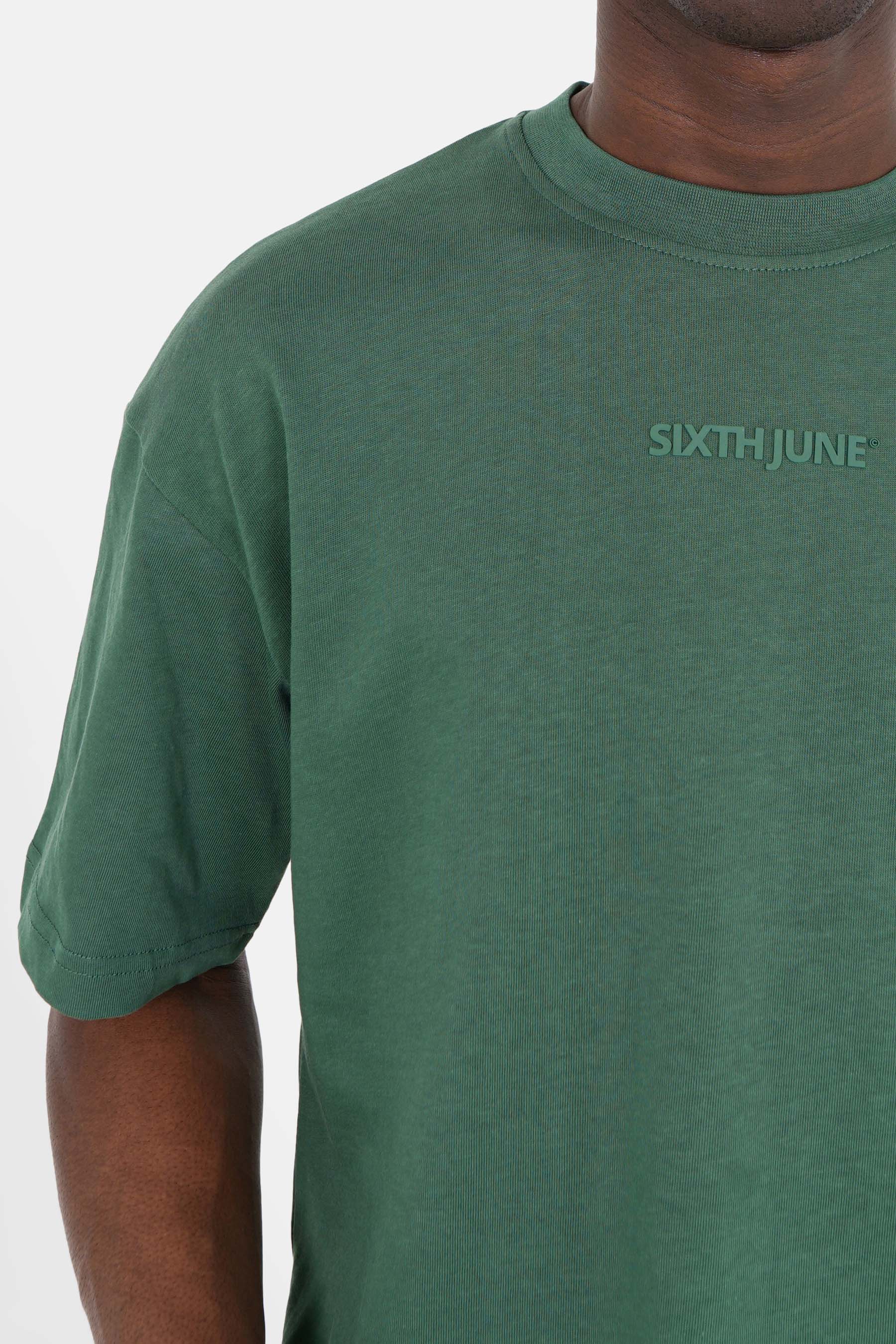 T-shirt logo gomme Vert foncé - Image 3