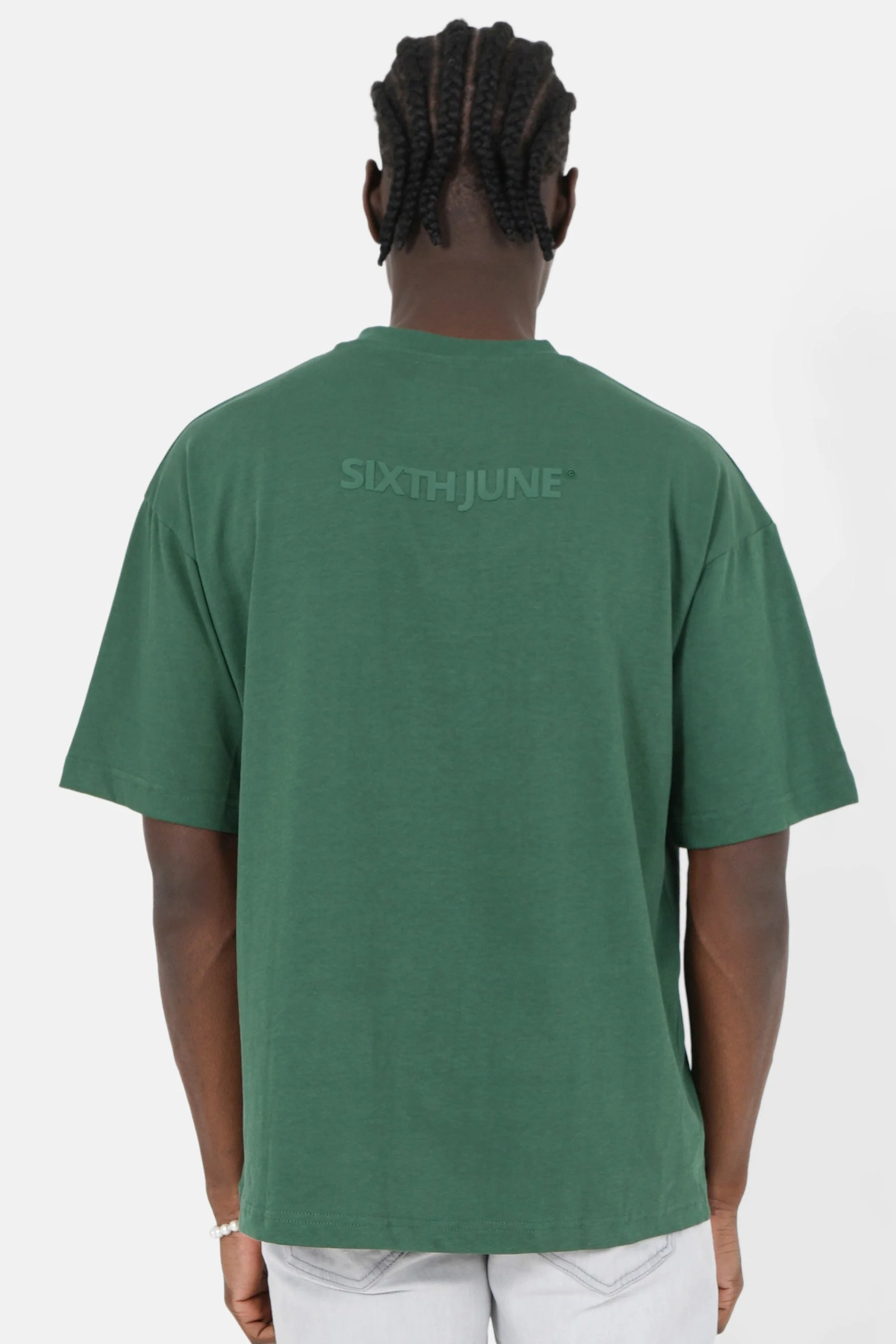 T-shirt logo gomme Vert foncé - Image 5