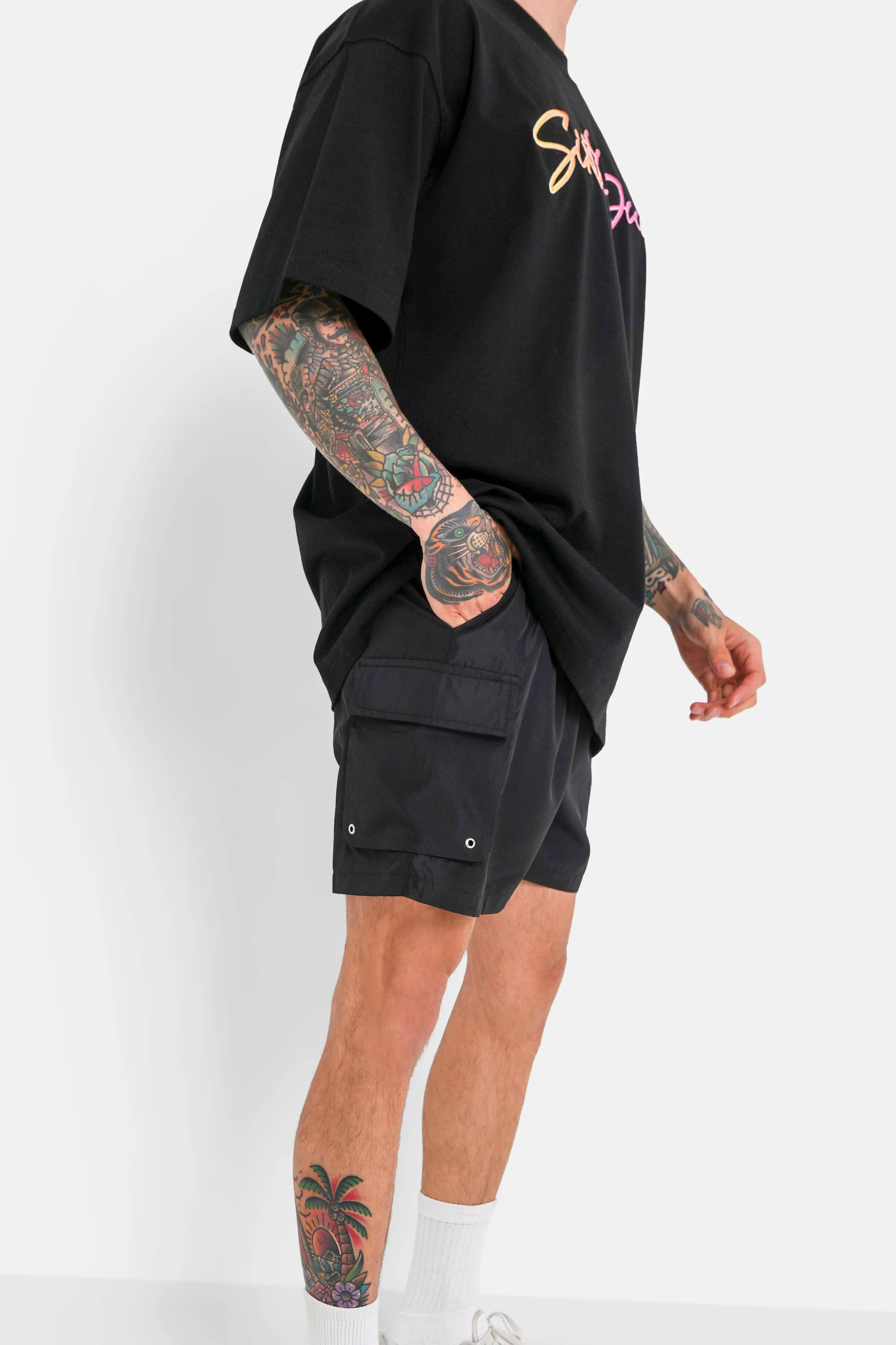Short de bain poche Noir - Image 4