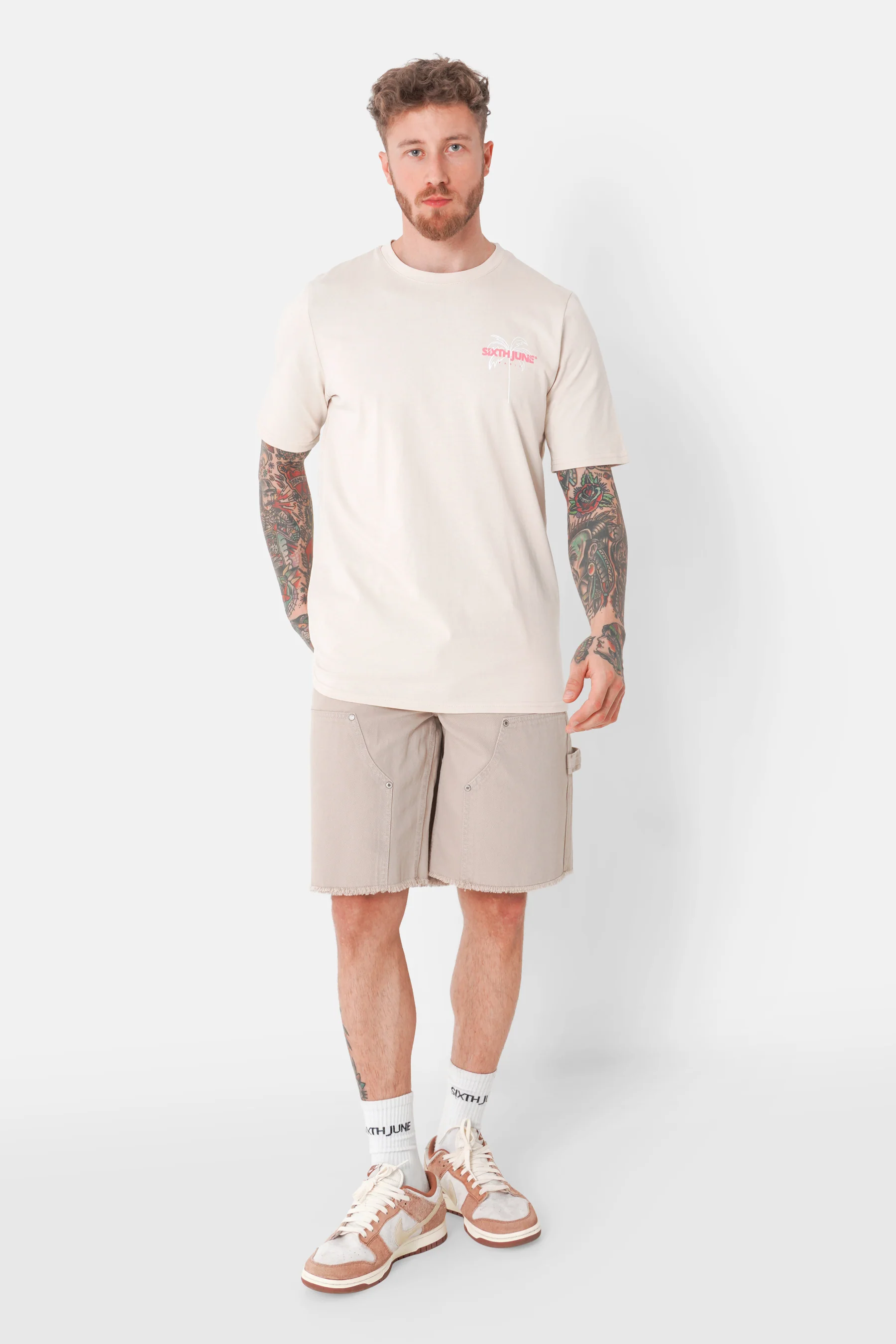 T-shirt print plage Beige - Image 2
