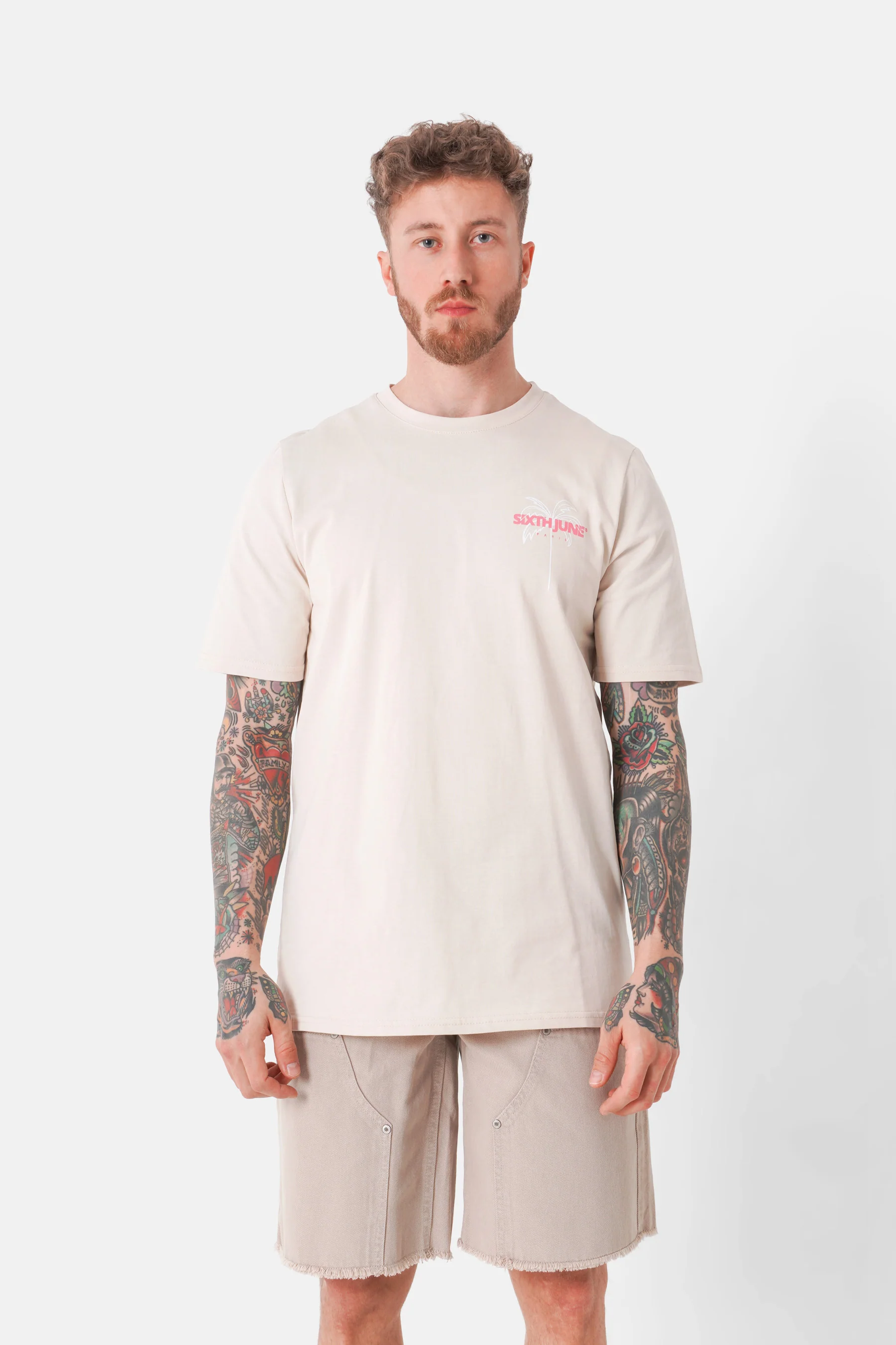 T-shirt print plage Beige - Image 5