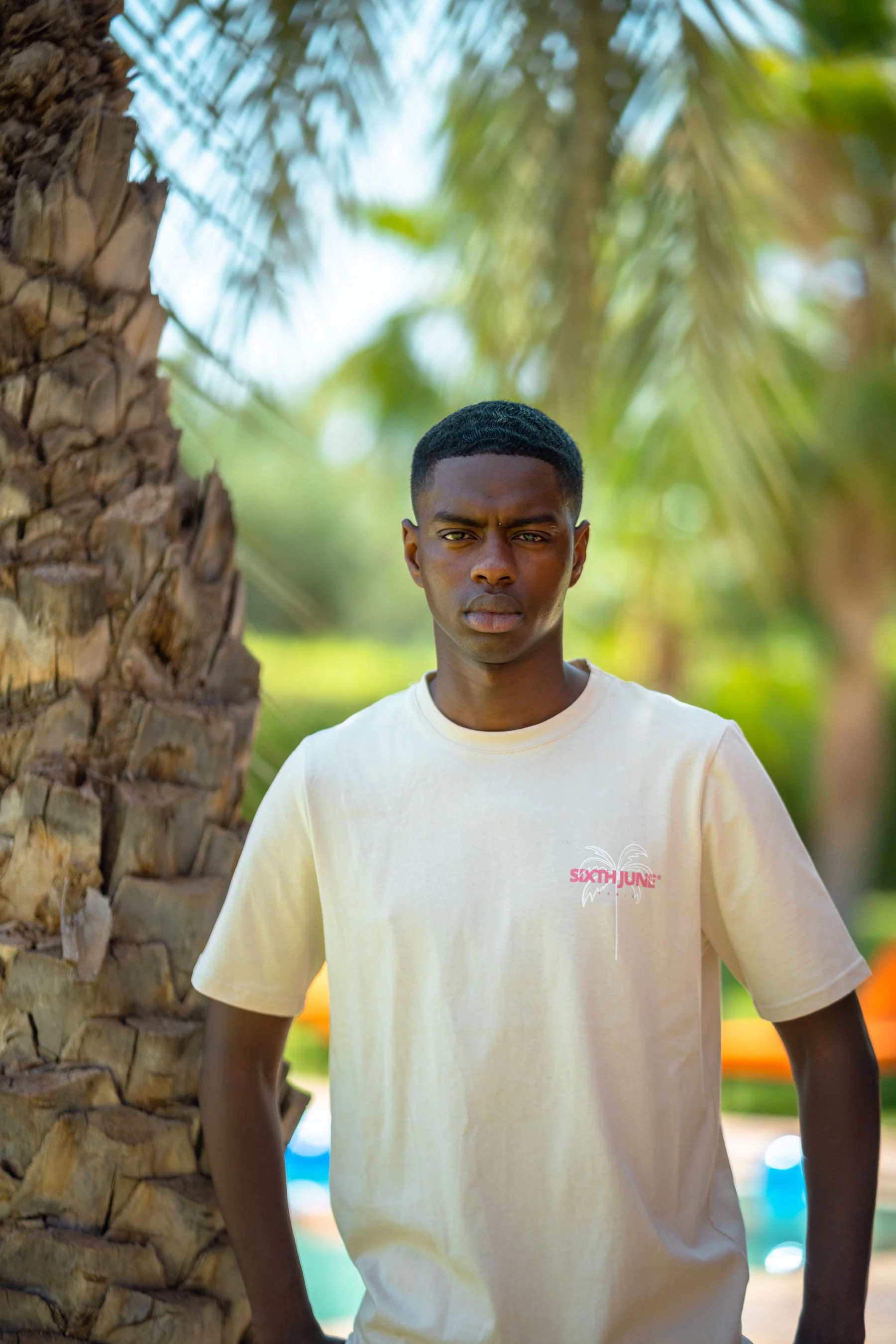 T-shirt print plage Beige - Image 6