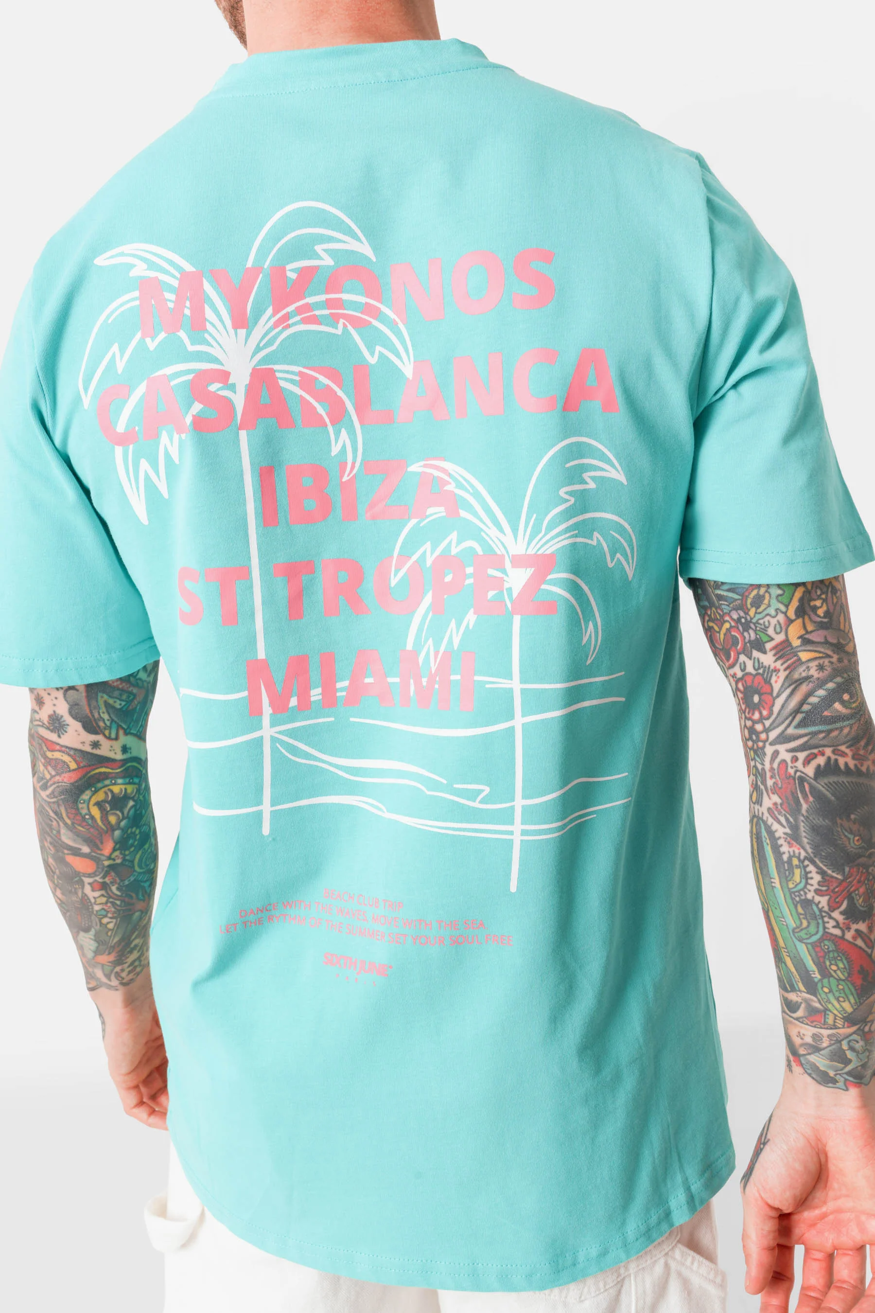T-shirt print plage Bleu - Image 4