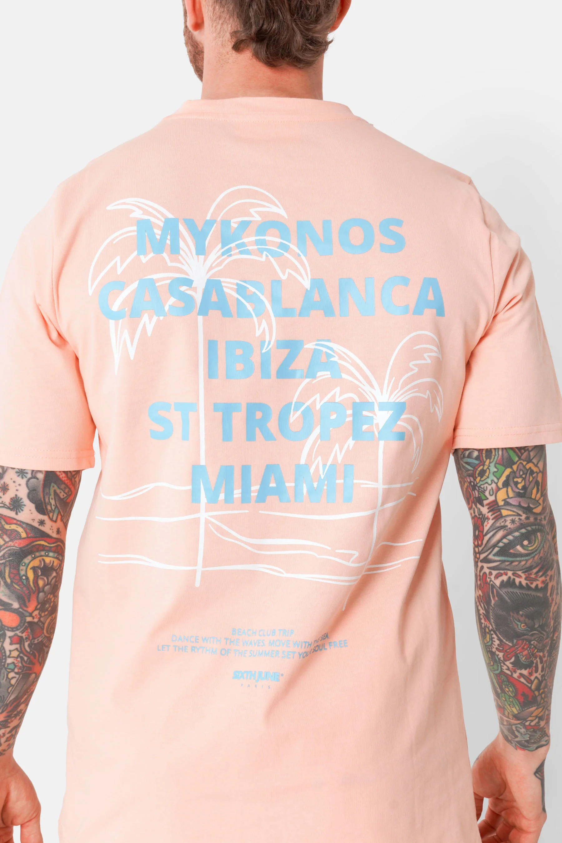 T-shirt print plage Orange - Image 4