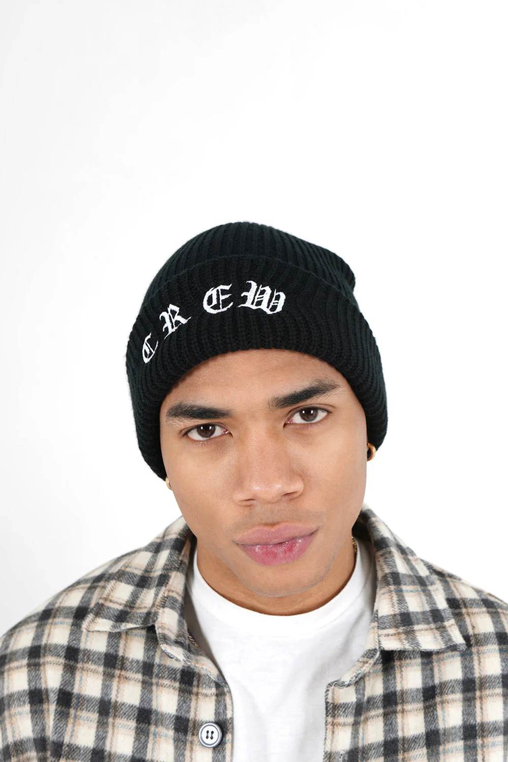 Bonnet brodé Crew Noir - Image 2