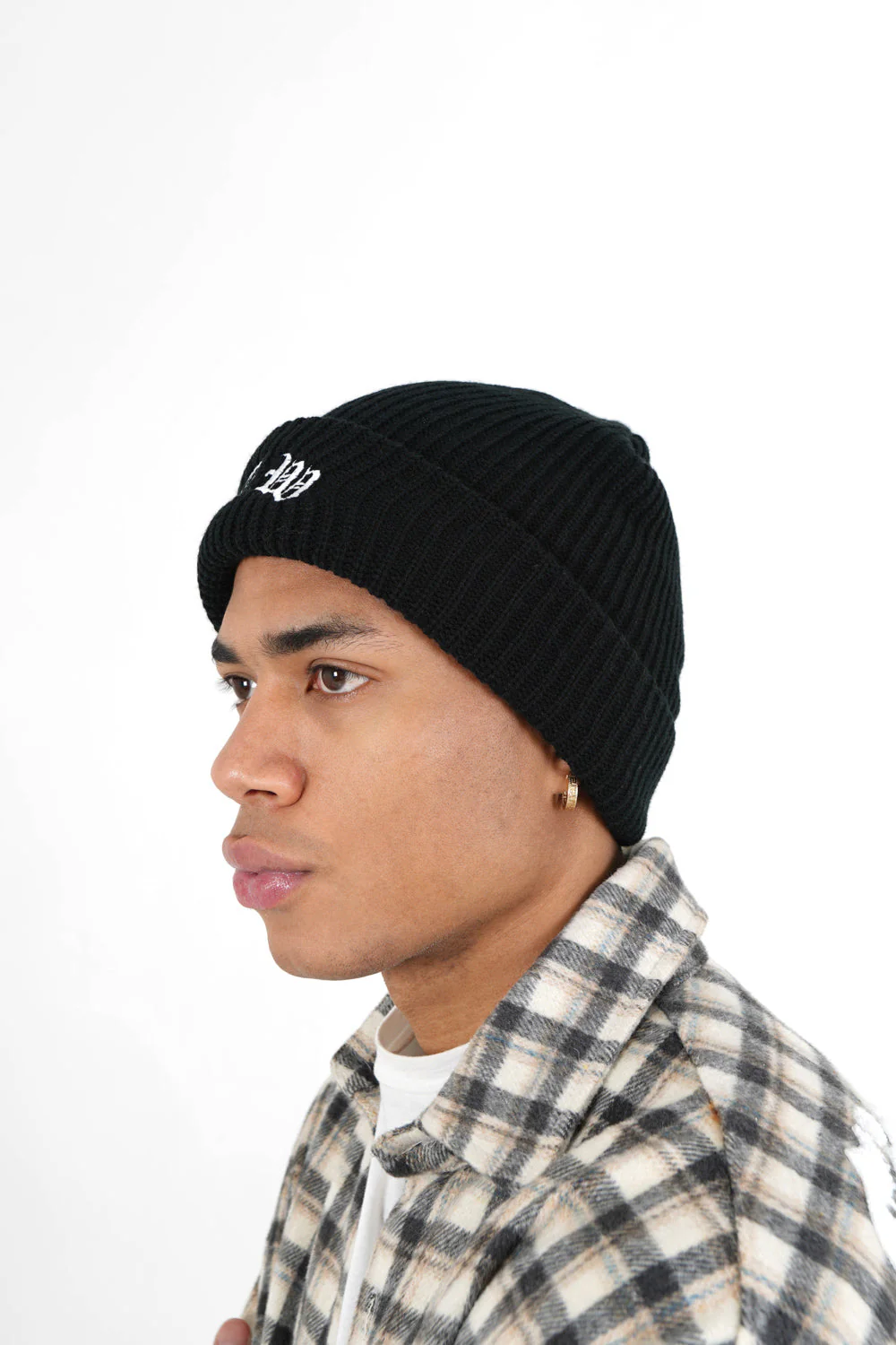 Bonnet brodé Crew Noir - Image 3