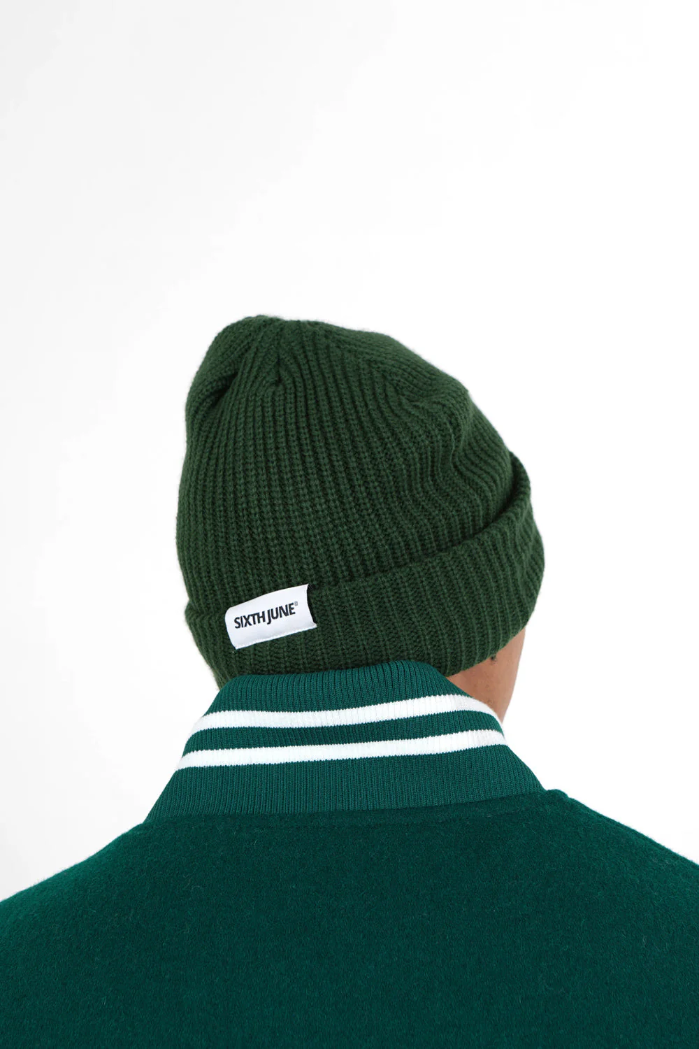 Bonnet brodé Crew Vert - Image 4