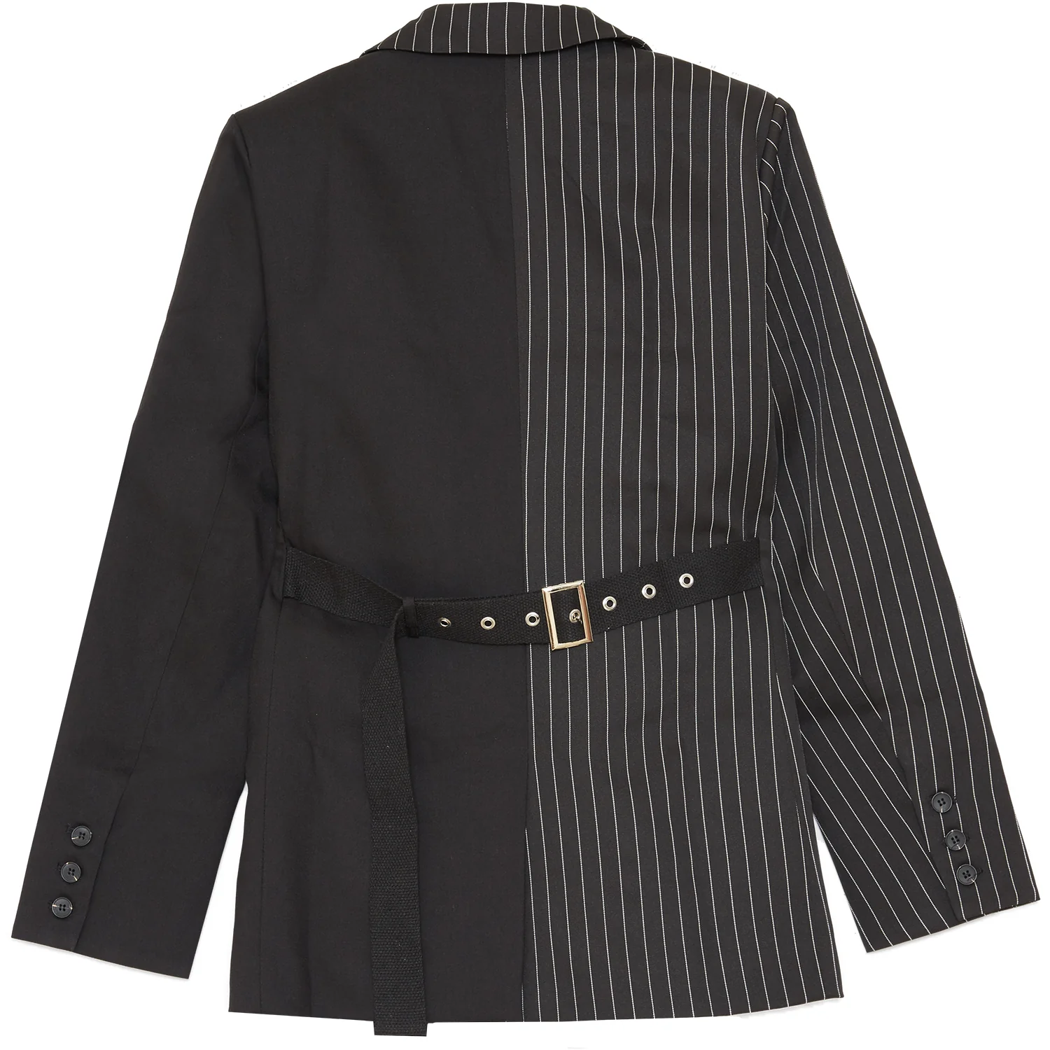 Veste blazer bicolore noir - Image 6