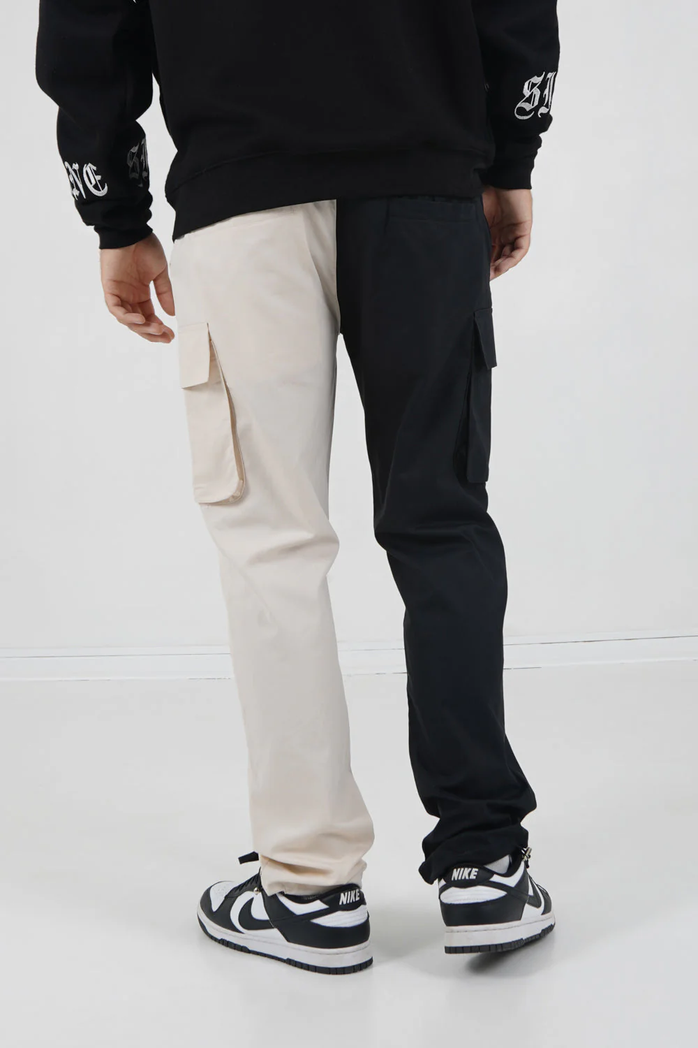 Pantalon cargo bicolore poches Multicolore - Image 4