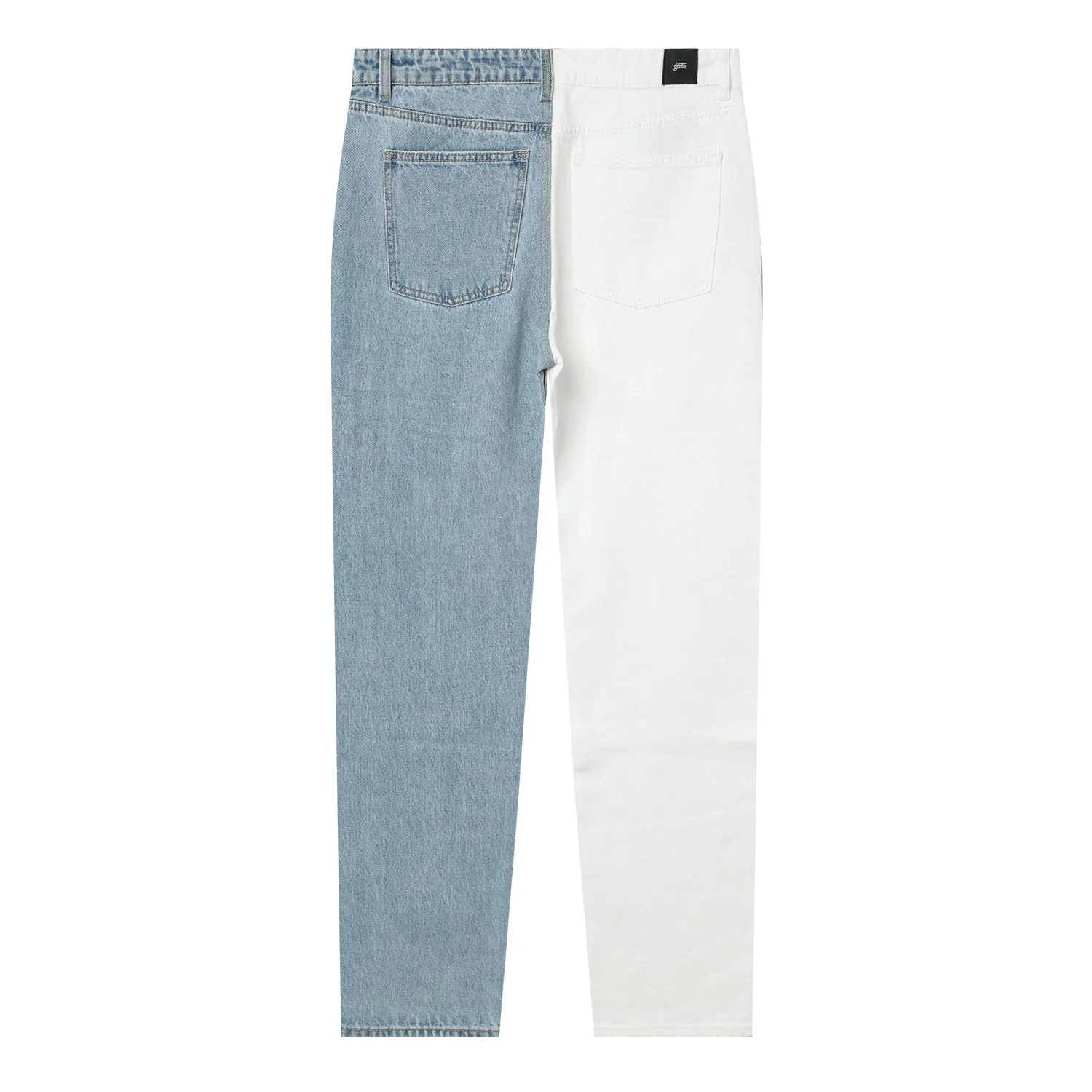 Jean bicolore droit Bleu - Image 7