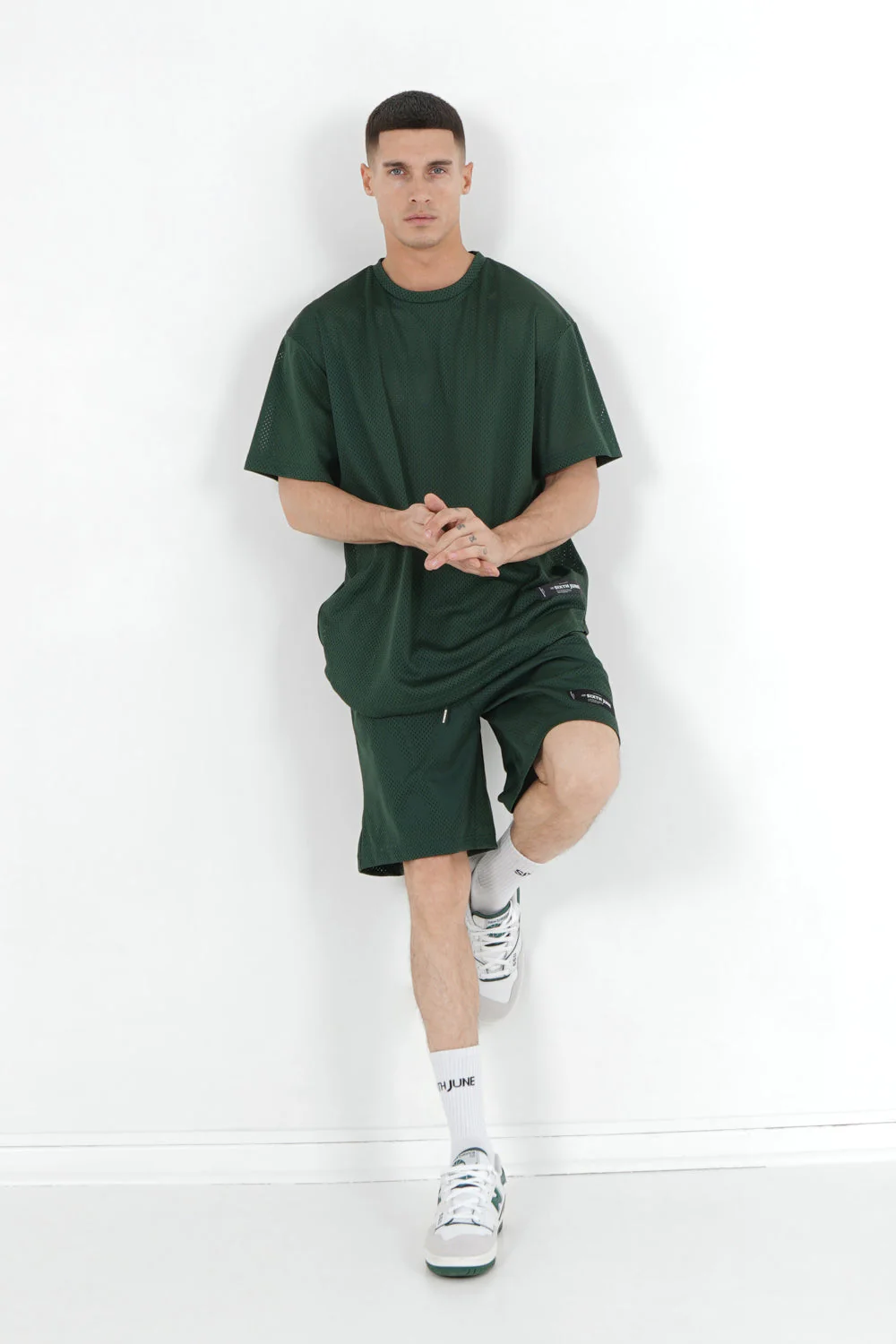 Short mesh logo Vert foncé - Image 2