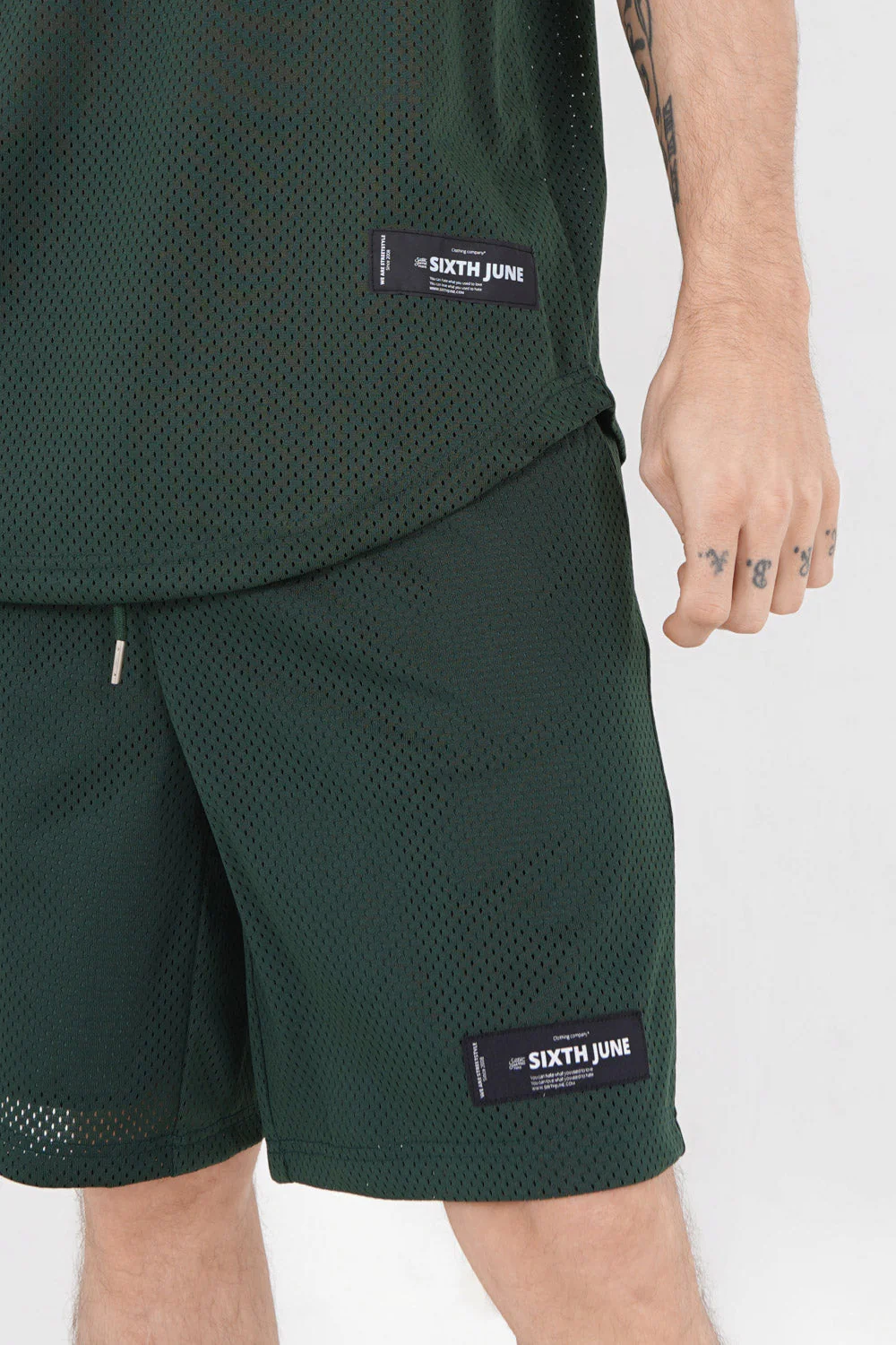 Short mesh logo Vert foncé - Image 3