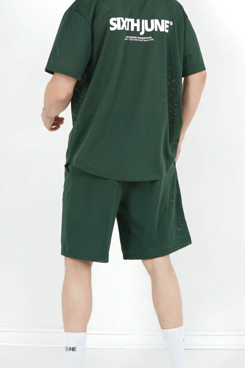 Short mesh logo Vert foncé - Image 5