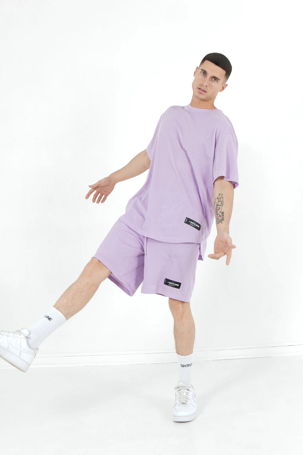 Short mesh logo Violet - Image 2