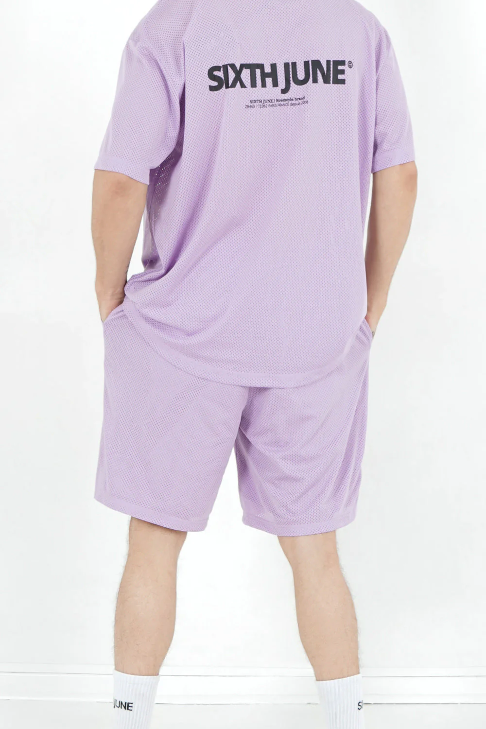 Short mesh logo Violet - Image 5