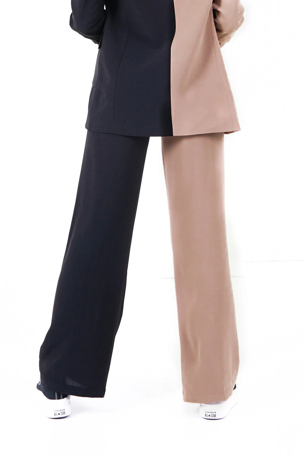 Pantalon large bicolore Multicolore - Image 4