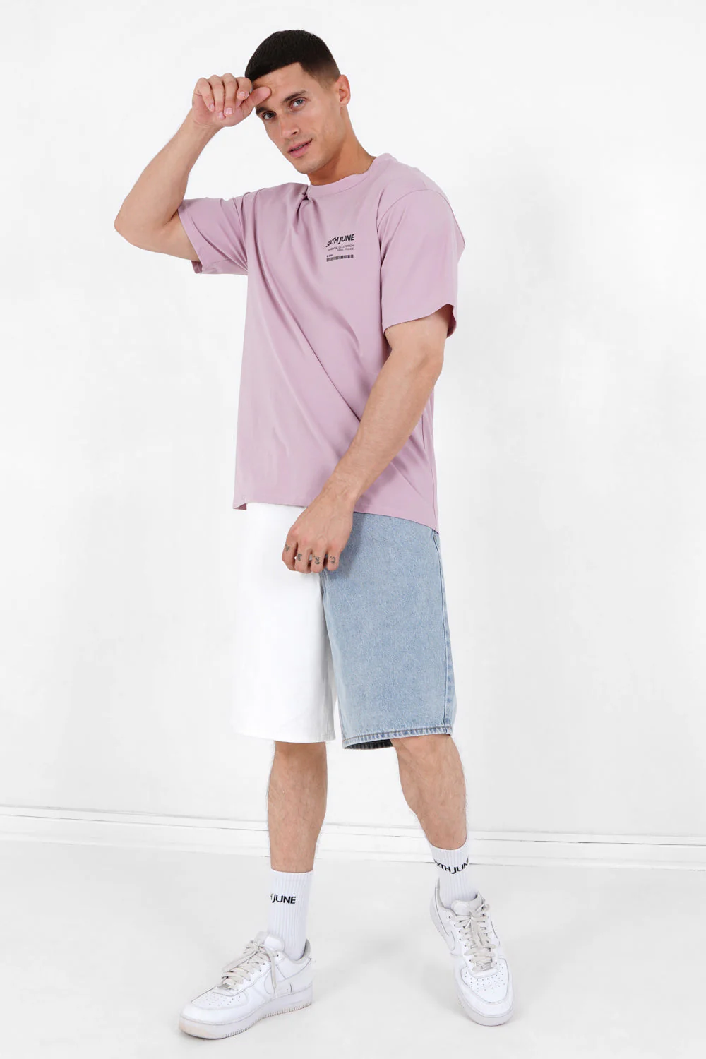 Short jean bicolore Bleu - Image 2