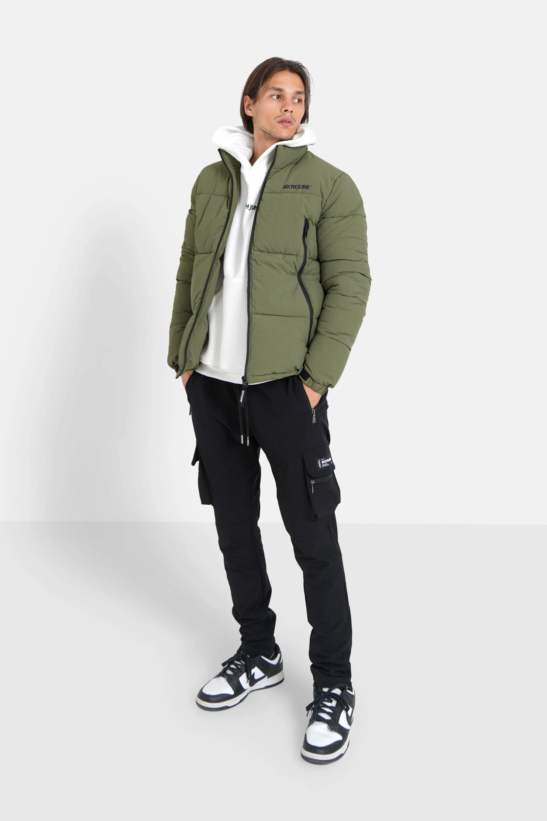 Doudoune zips logo Vert - Image 2