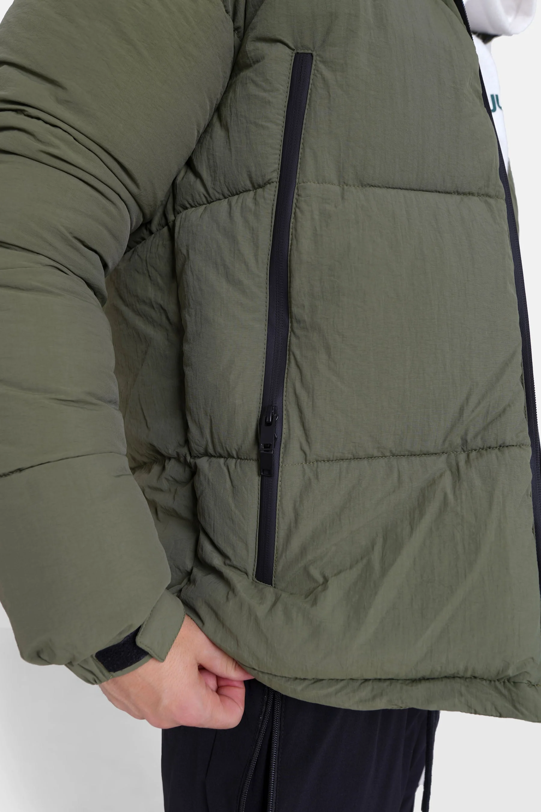 Doudoune zips logo Vert - Image 3