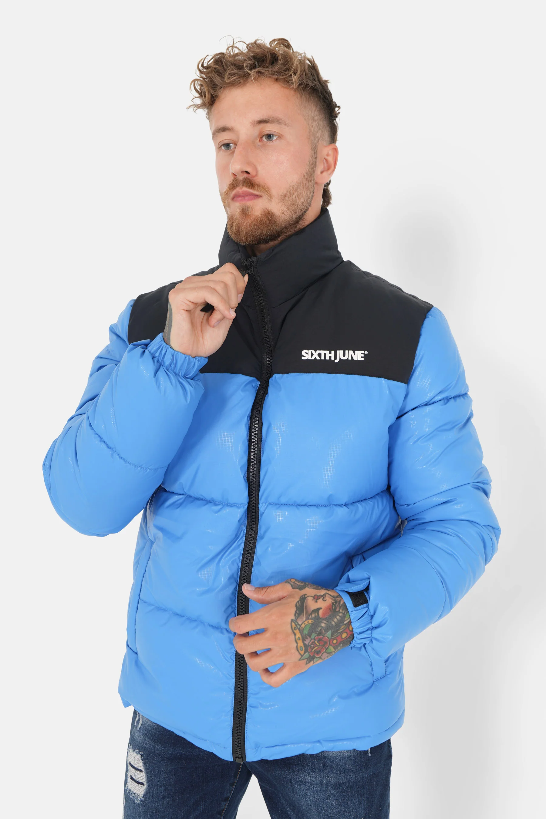BICOLORED puffer jacket