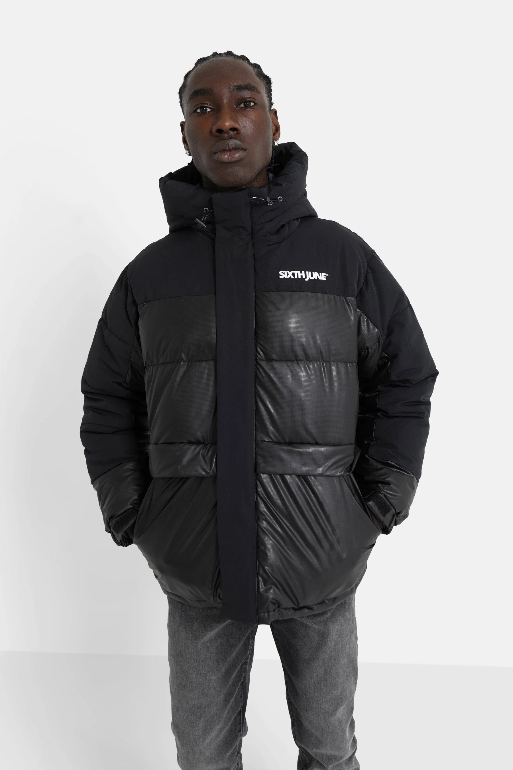 BIMATERIAL puffer jacket