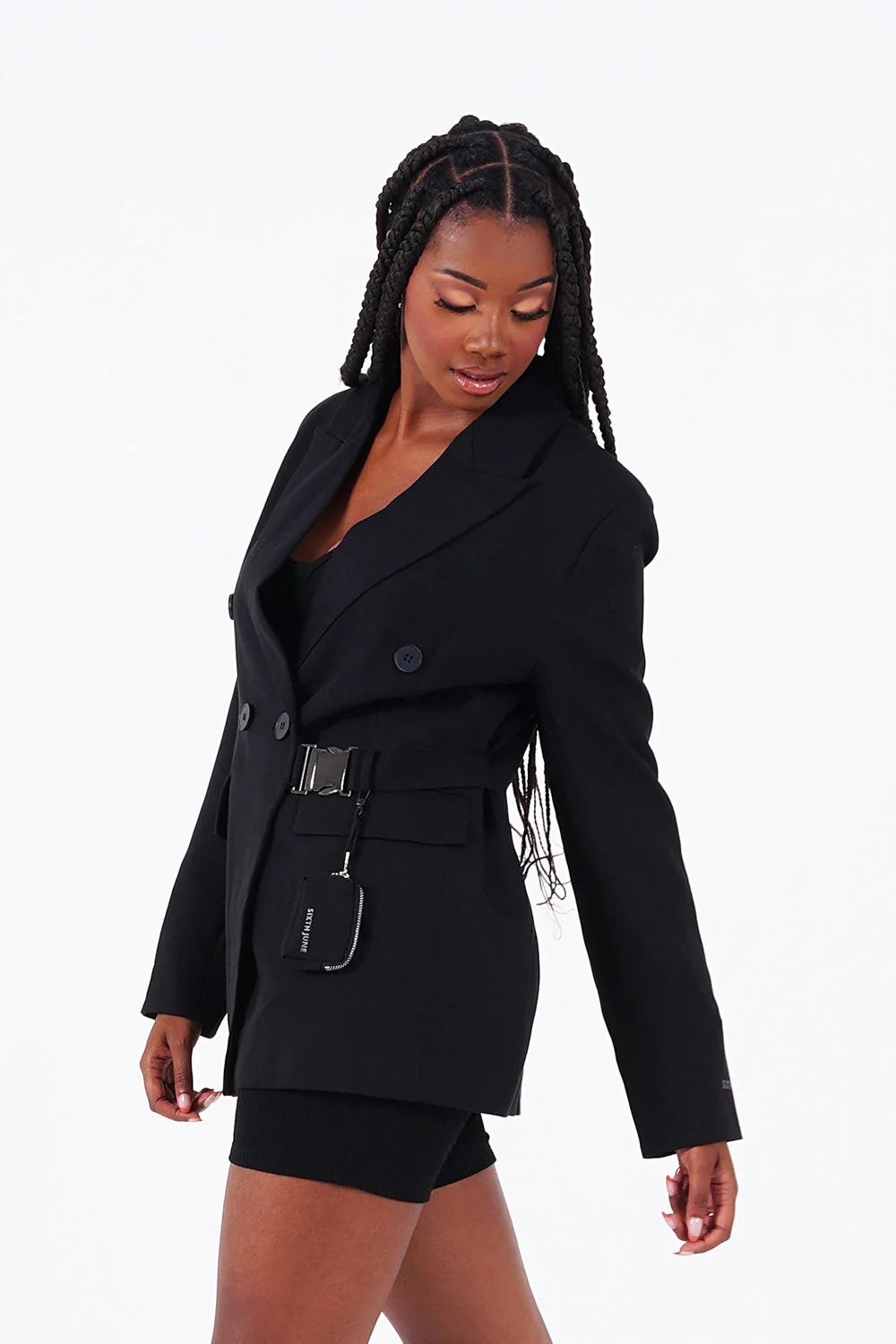 Veste blazer petit sac Noir - Image 4