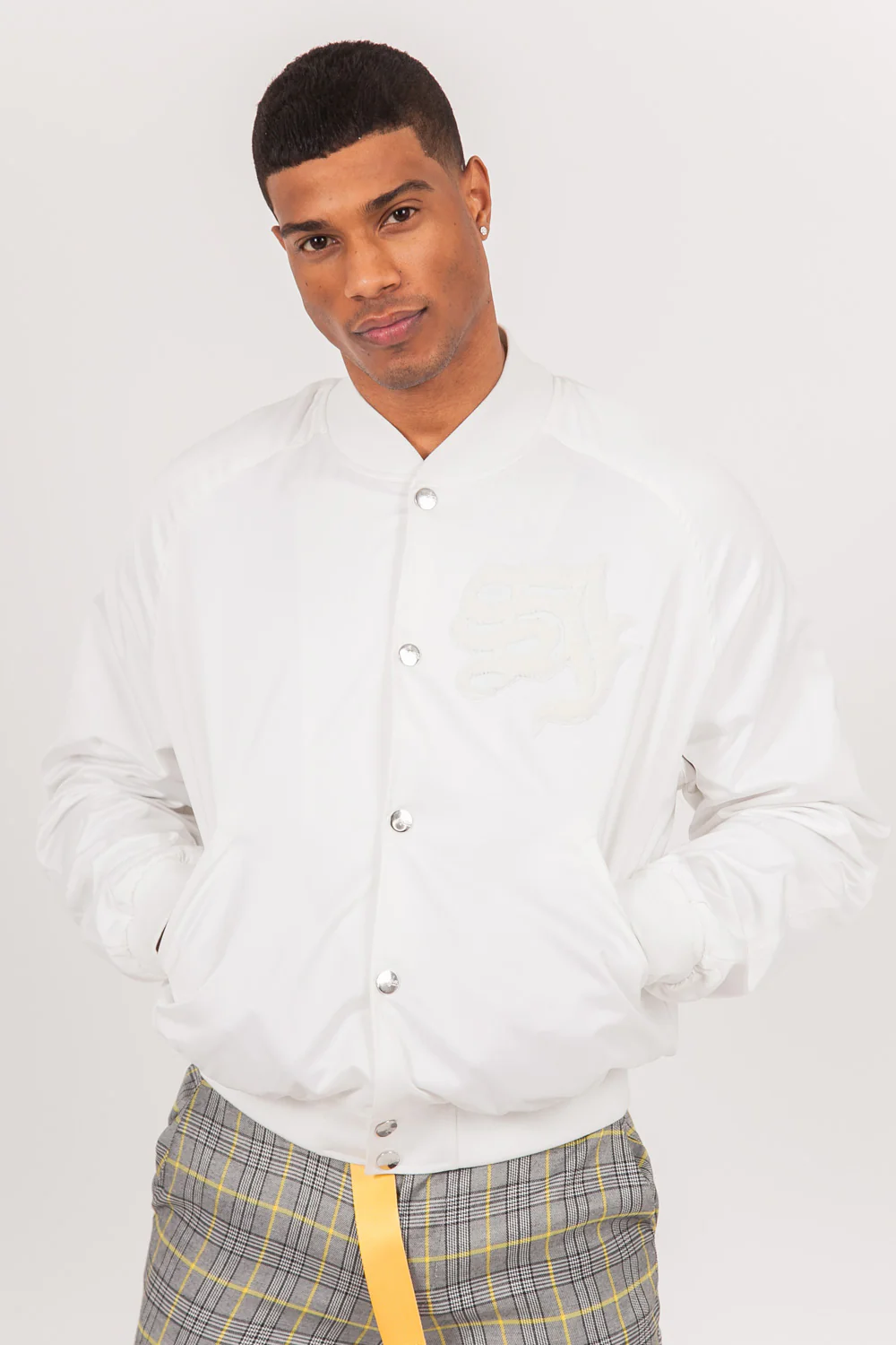 Blouson Teddy patch blanc - Image 2