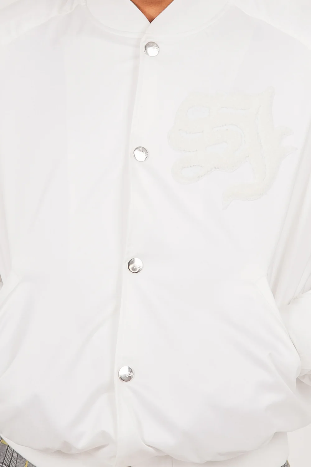 Blouson Teddy patch blanc - Image 3