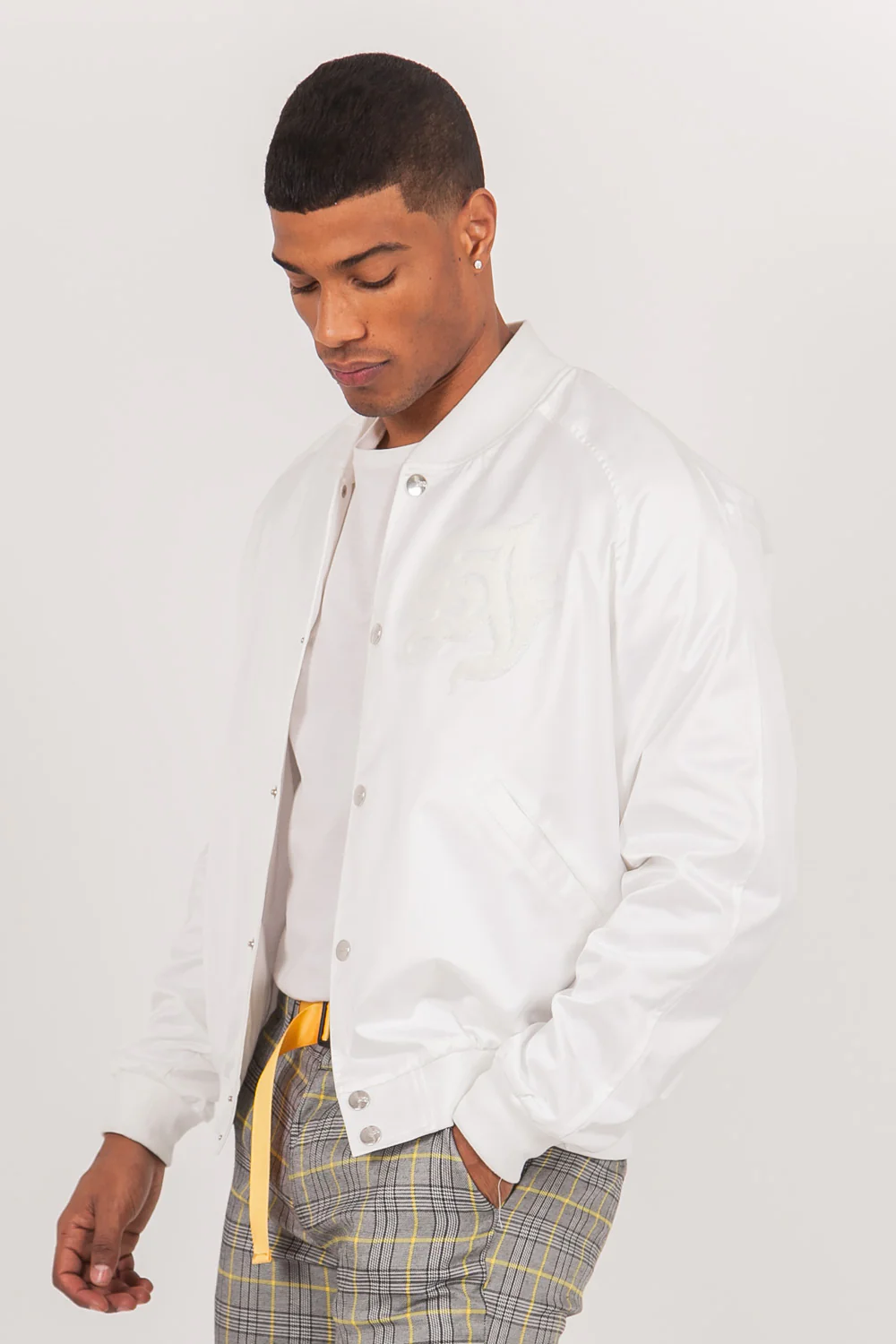 Blouson Teddy patch blanc - Image 4
